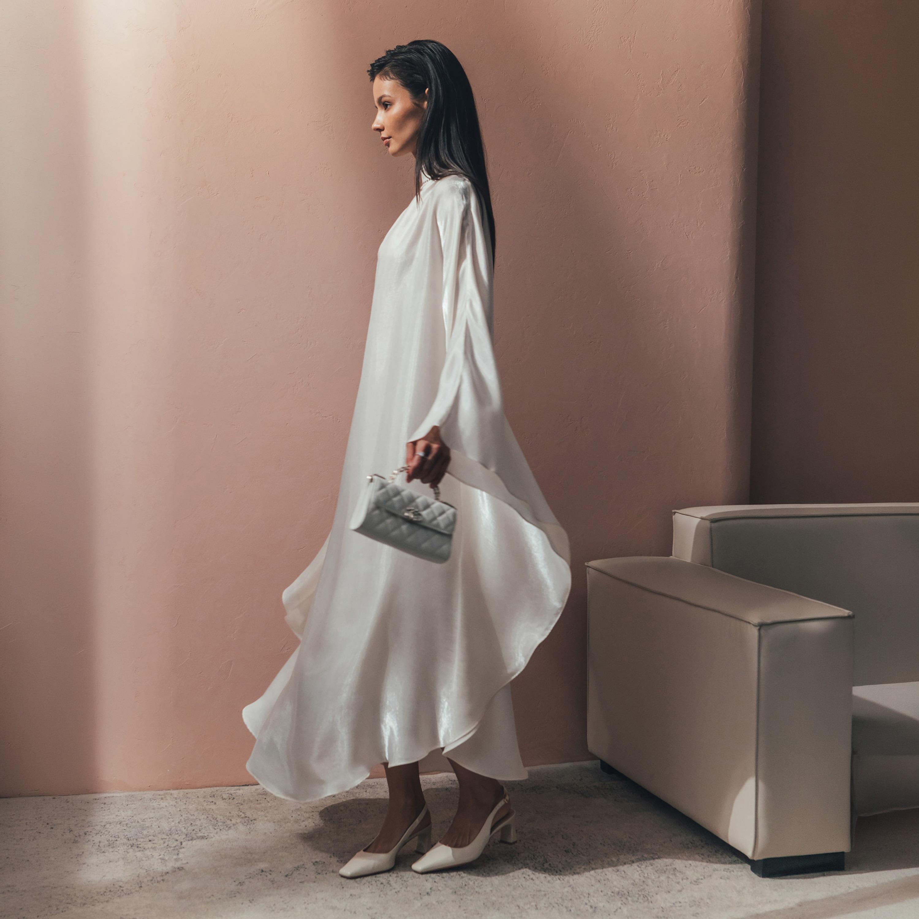 فستان ماكسي قفطان بياقة عالية للنساء من ليتشي-women-clothing-dresses-image-2