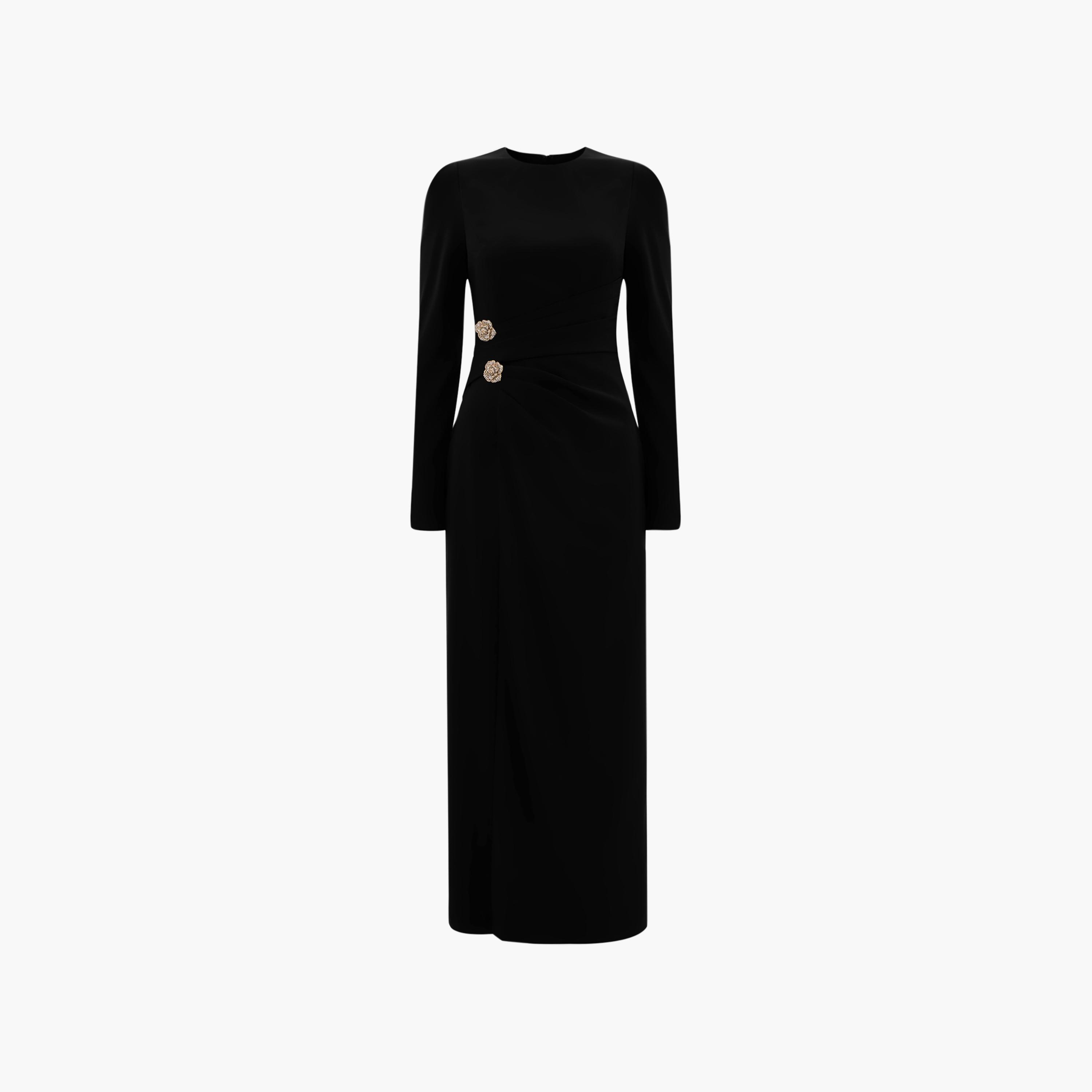 فستان سهرة ماكسي مستقيم (عمودي) للنساء من ليتشي-women-clothing-dresses-image-5