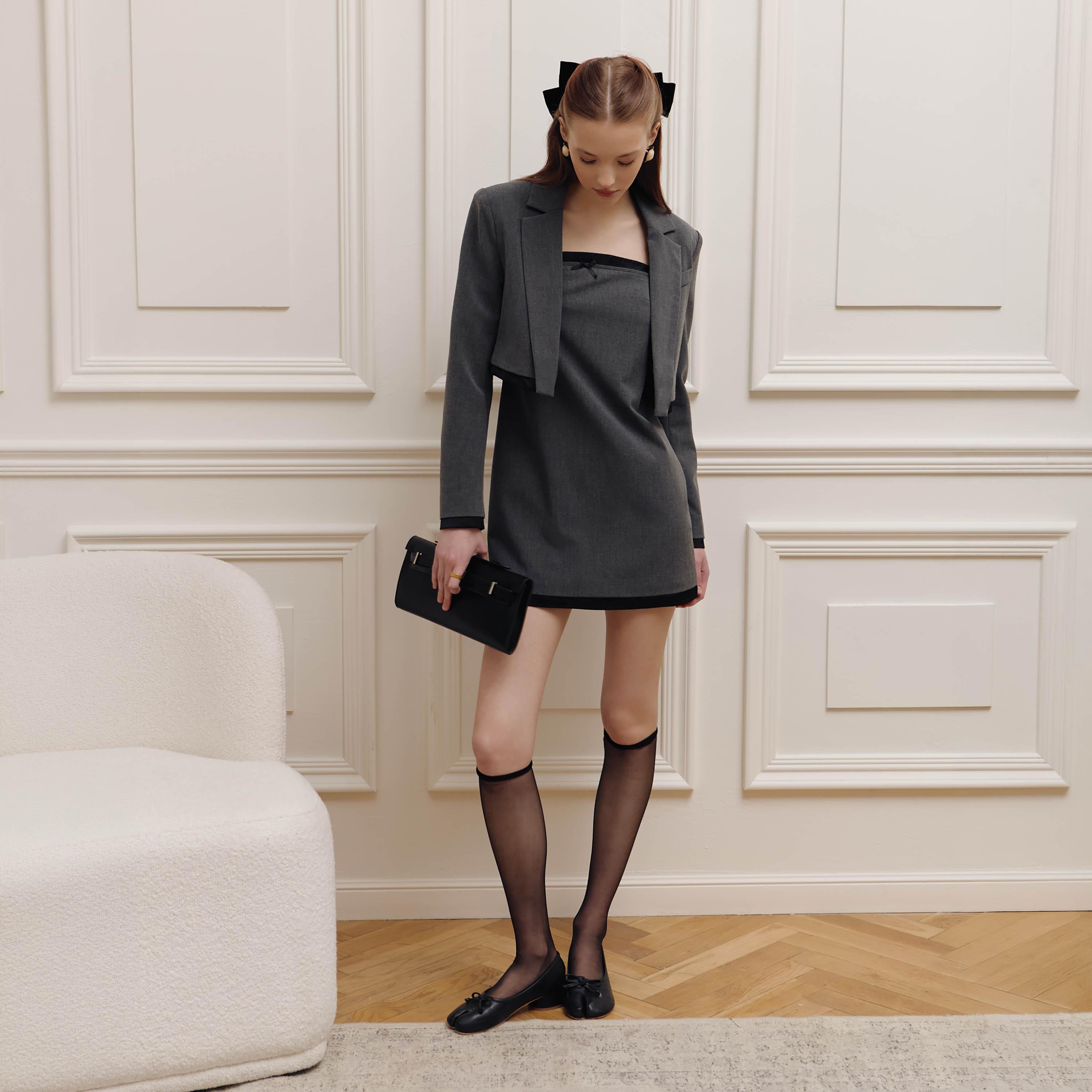 فستان قصير (ميني) بحمالات كتف للنساء من ليتشي-women-clothing-dresses-image-2