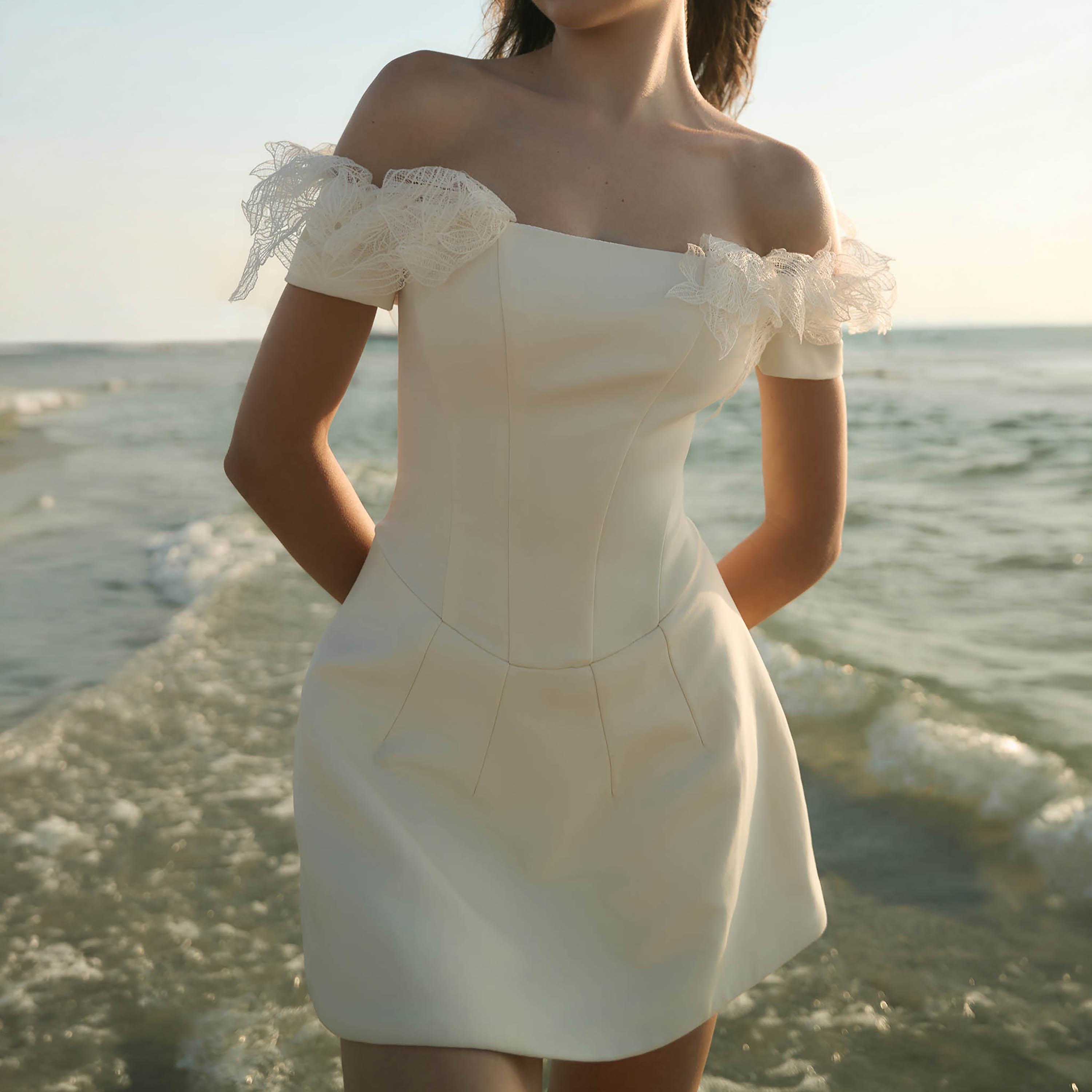 فستان سهرة قصير (ميني) بنمط مشد (كورسيه) وأكتاف مكشوفة للنساء من ليتشي-women-clothing-dresses-image-4