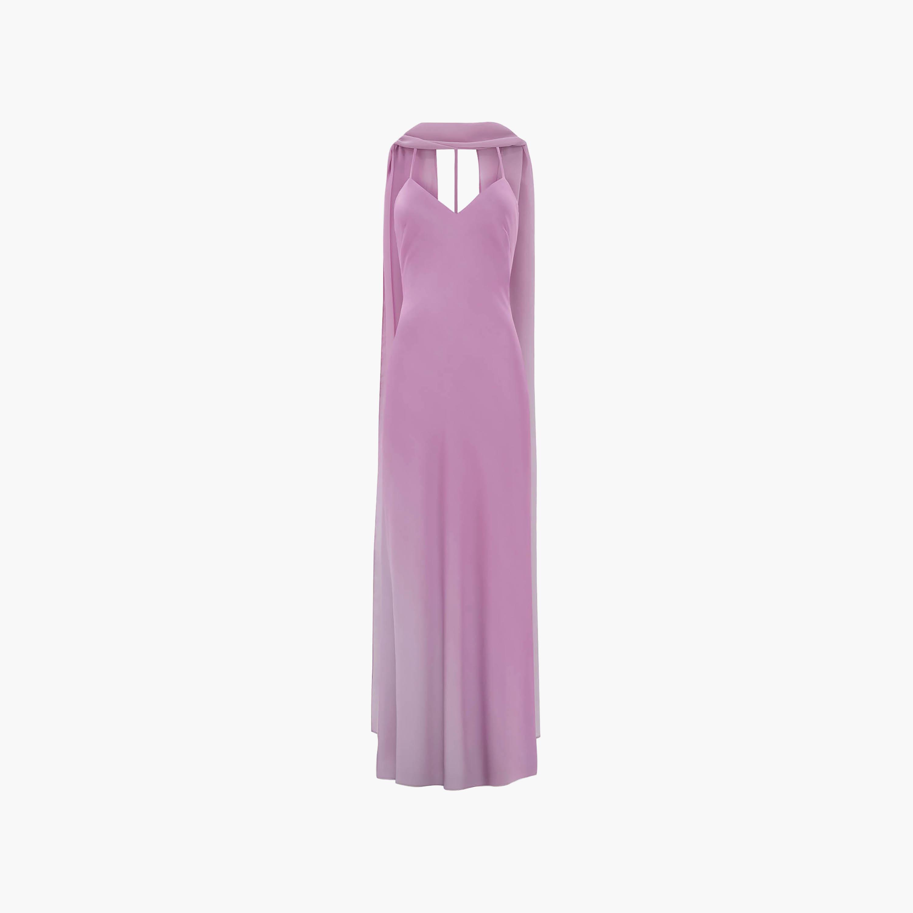 Lichi Pink Gradient Effect Satin Column Women's Maxi Dress-women-clothing-dresses-image-6