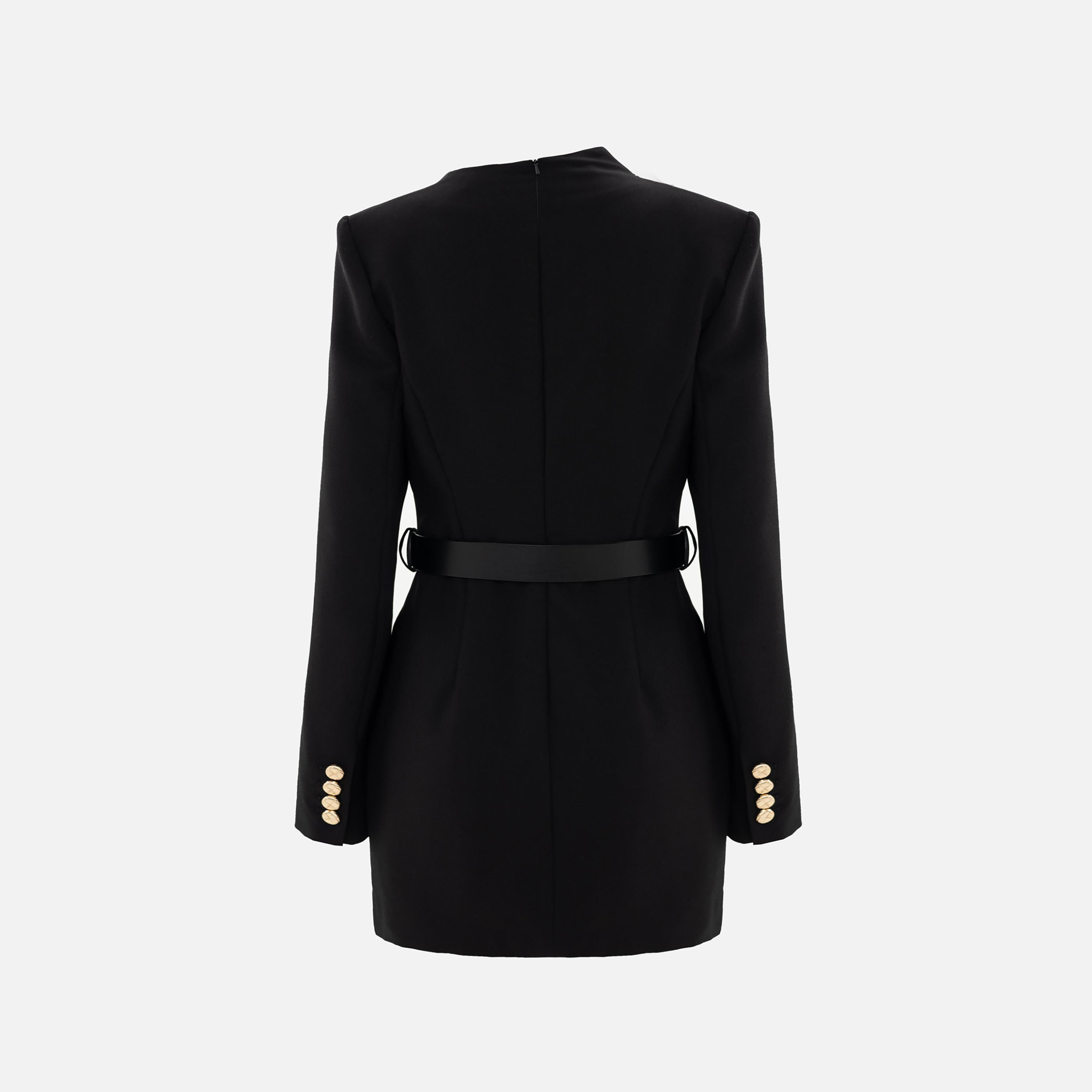 Lichi Black Asymmetric Neck Sheath Women's Mini Dress-women-clothing-dresses-image-6