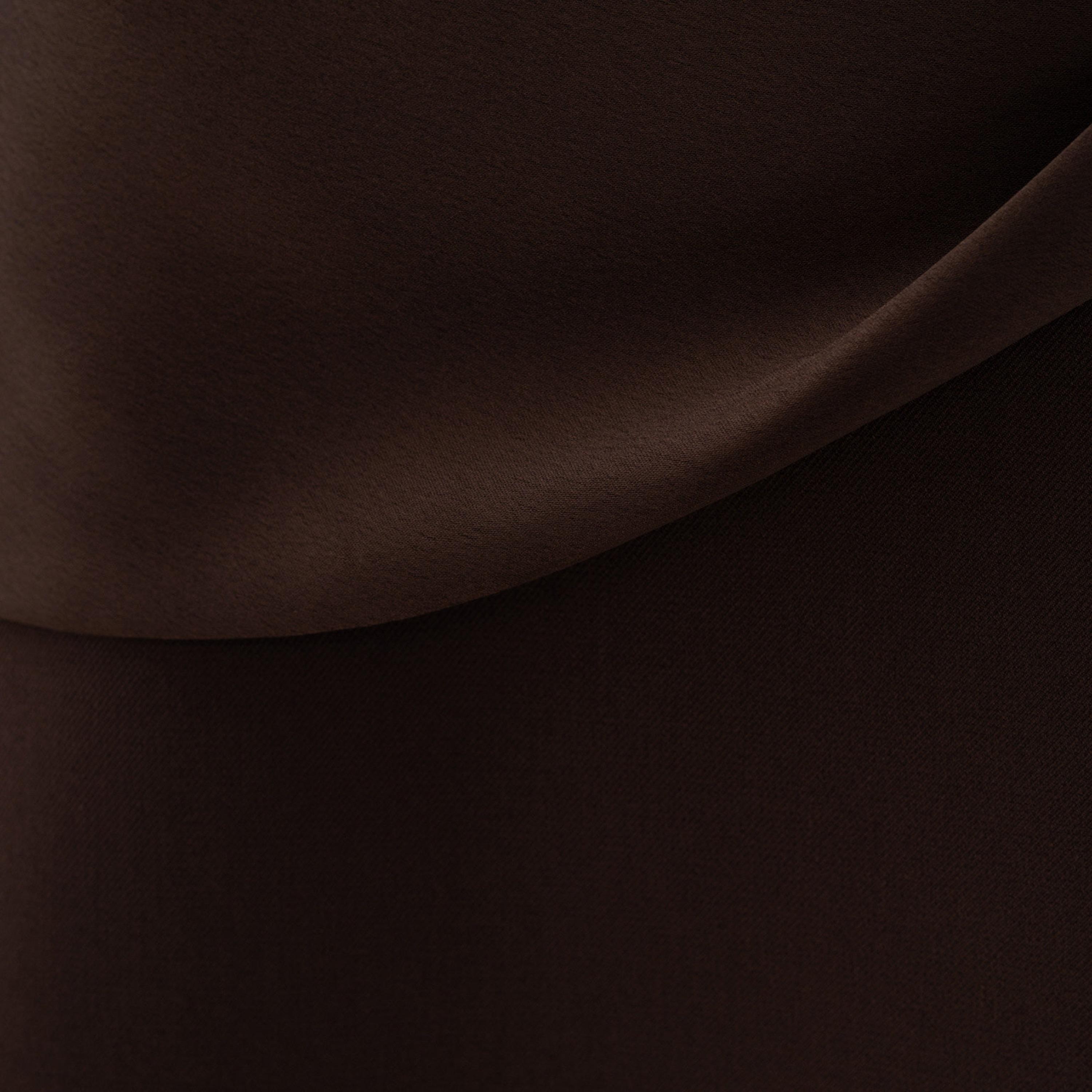 Lichi Brown Stand-Up Collar Sheath Women's Mini Dress-women-clothing-dresses-image-6