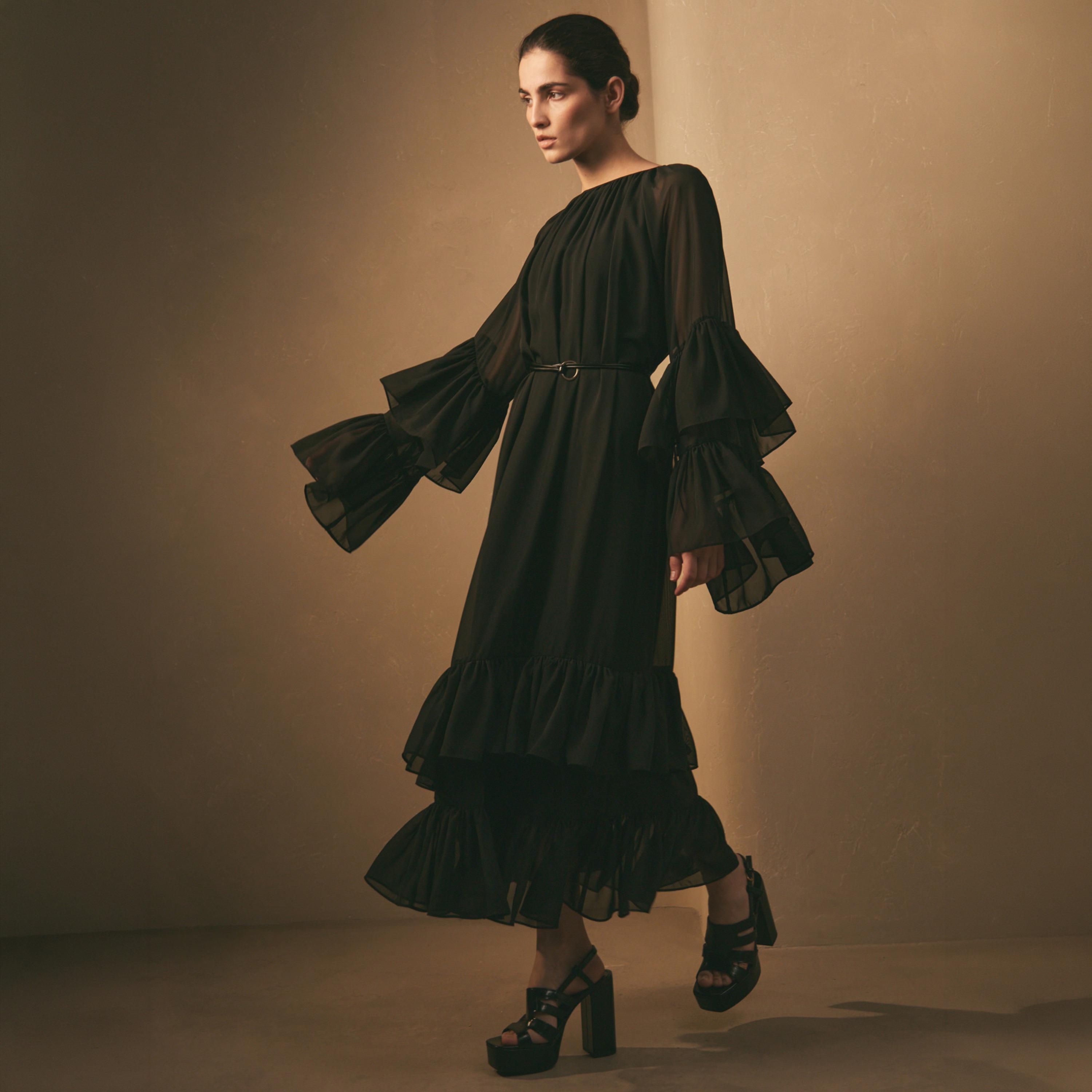 Lichi Ruffled Chiffon Tiered Women's Maxi Dress-women-clothing-dresses-image-1