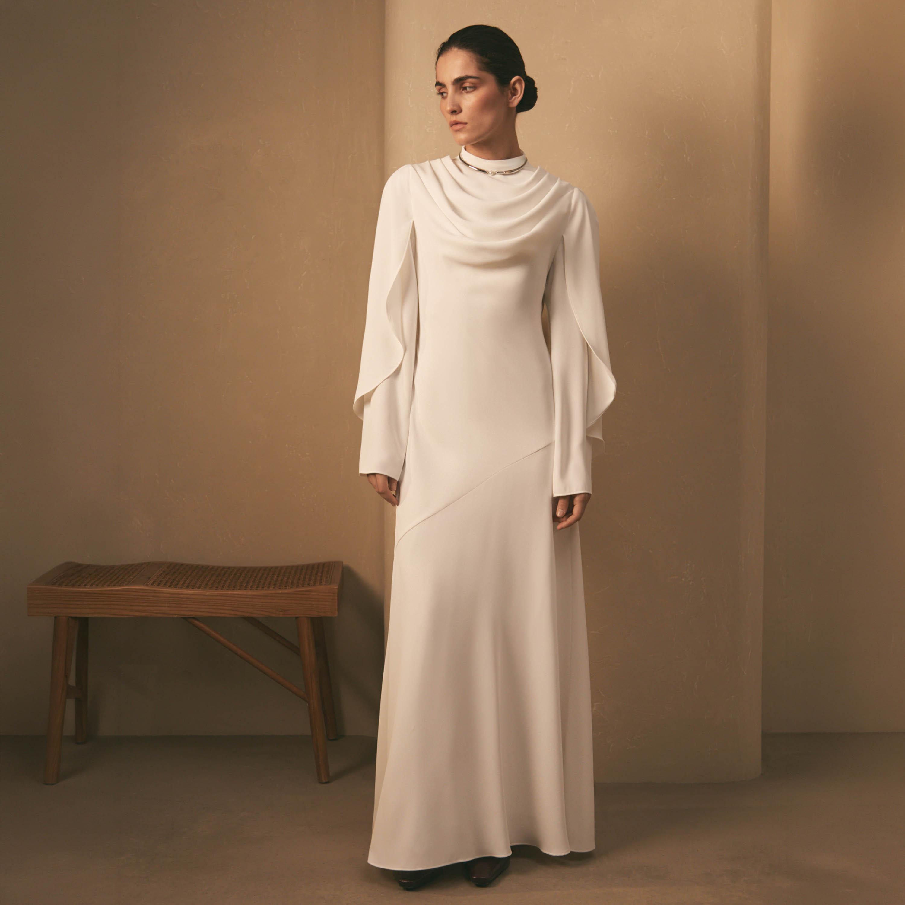 Lichi Mock Neck Flared Women's Maxi Evening Dress-women-clothing-dresses-image-1