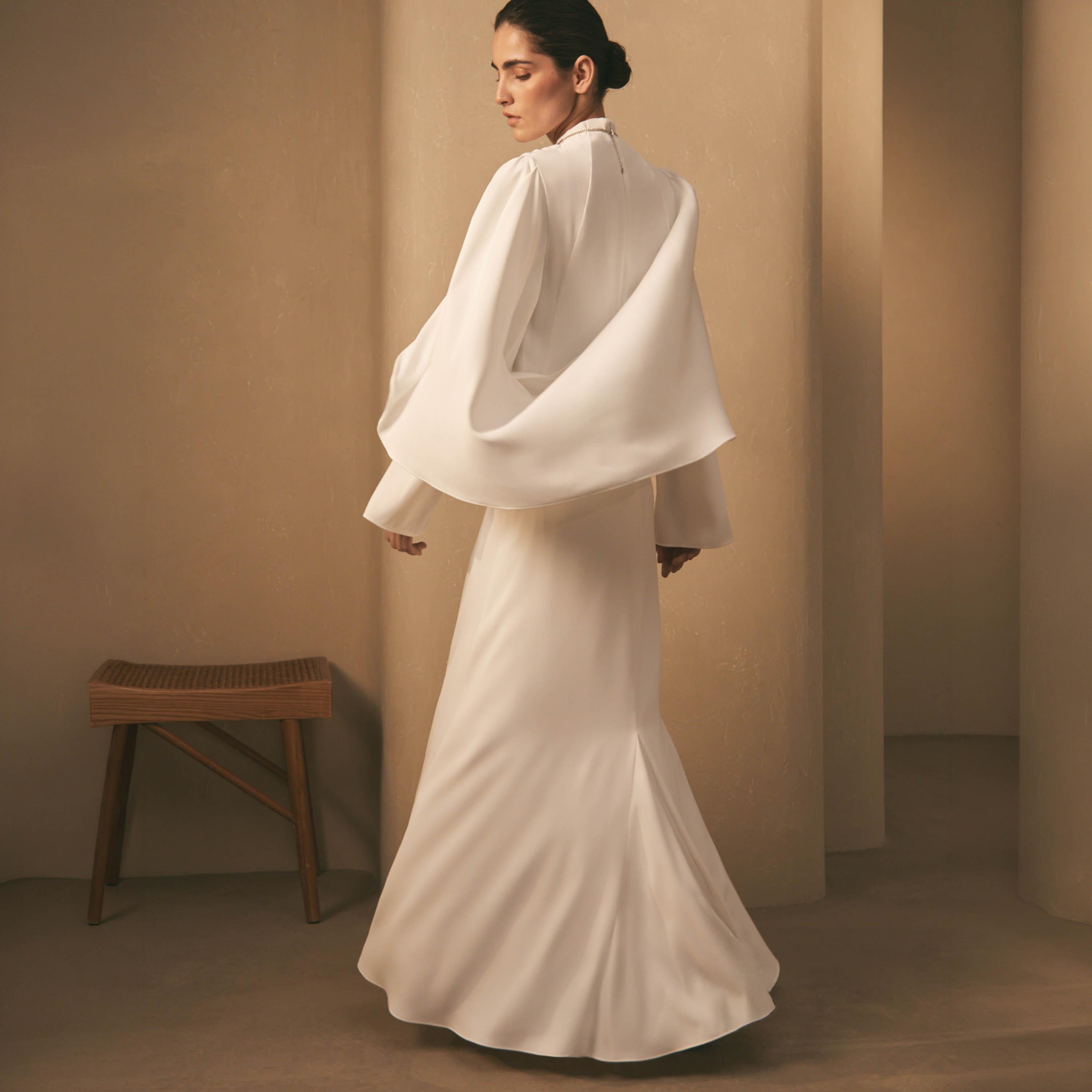 Lichi Mock Neck Flared Women's Maxi Evening Dress-women-clothing-dresses-image-2
