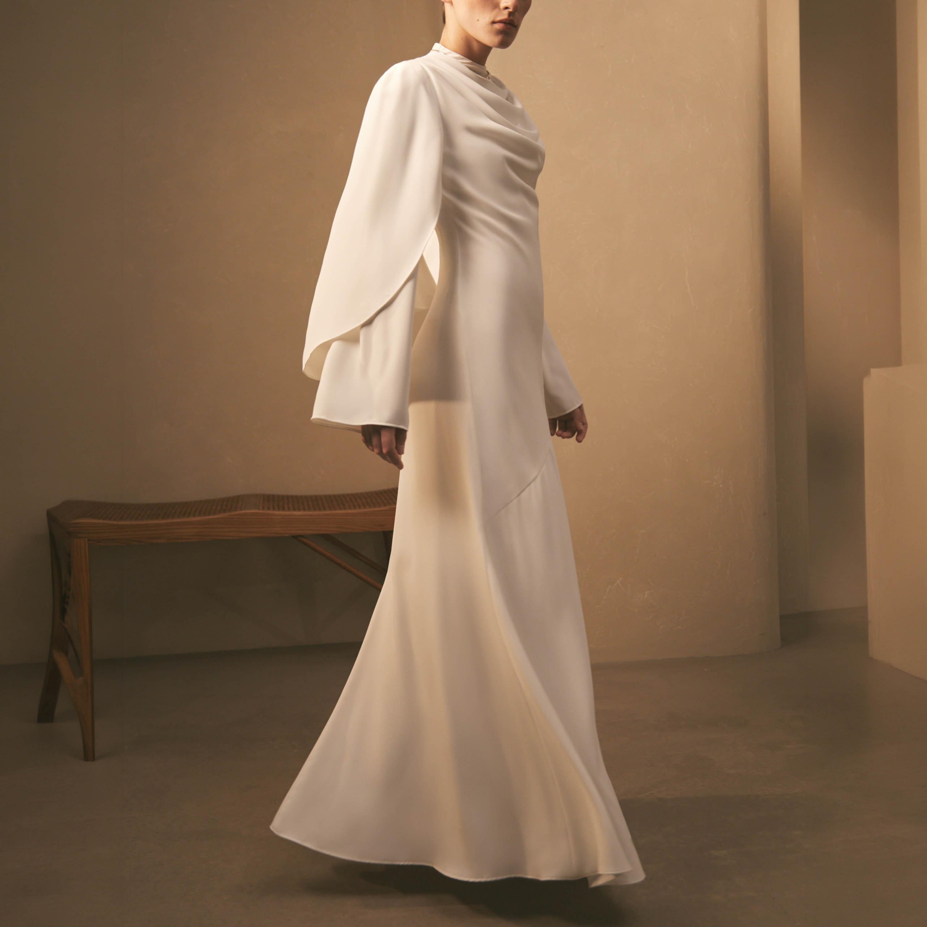 Lichi Mock Neck Flared Women's Maxi Evening Dress-women-clothing-dresses-image-3