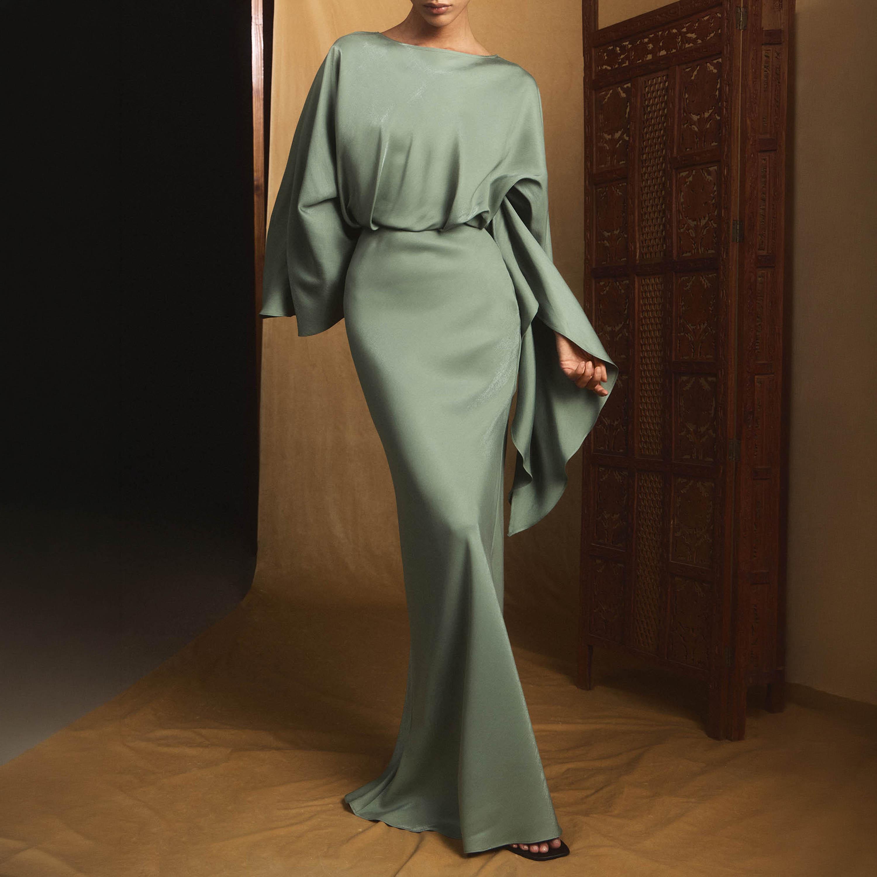 Lichi Satin Sheath Women's Maxi Evening Dress-women-clothing-dresses-image-4