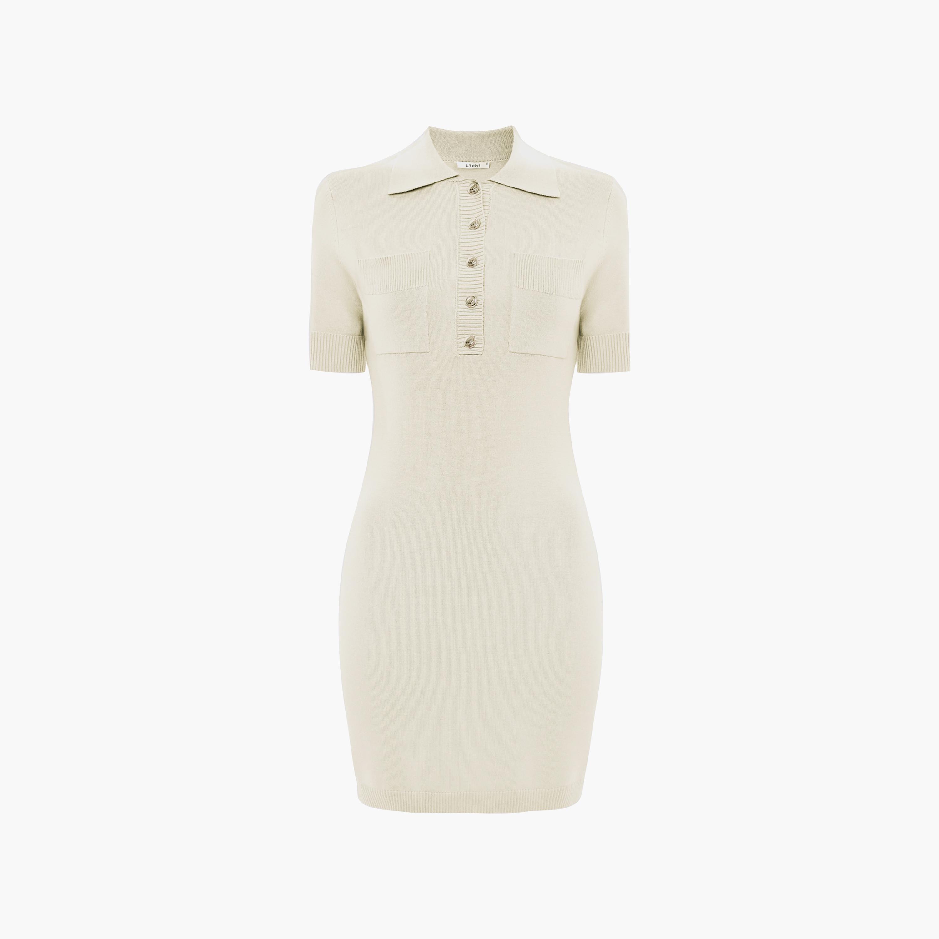 Lichi Collared T-Shirt Women's Mini Dress-women-clothing-dresses-image-5