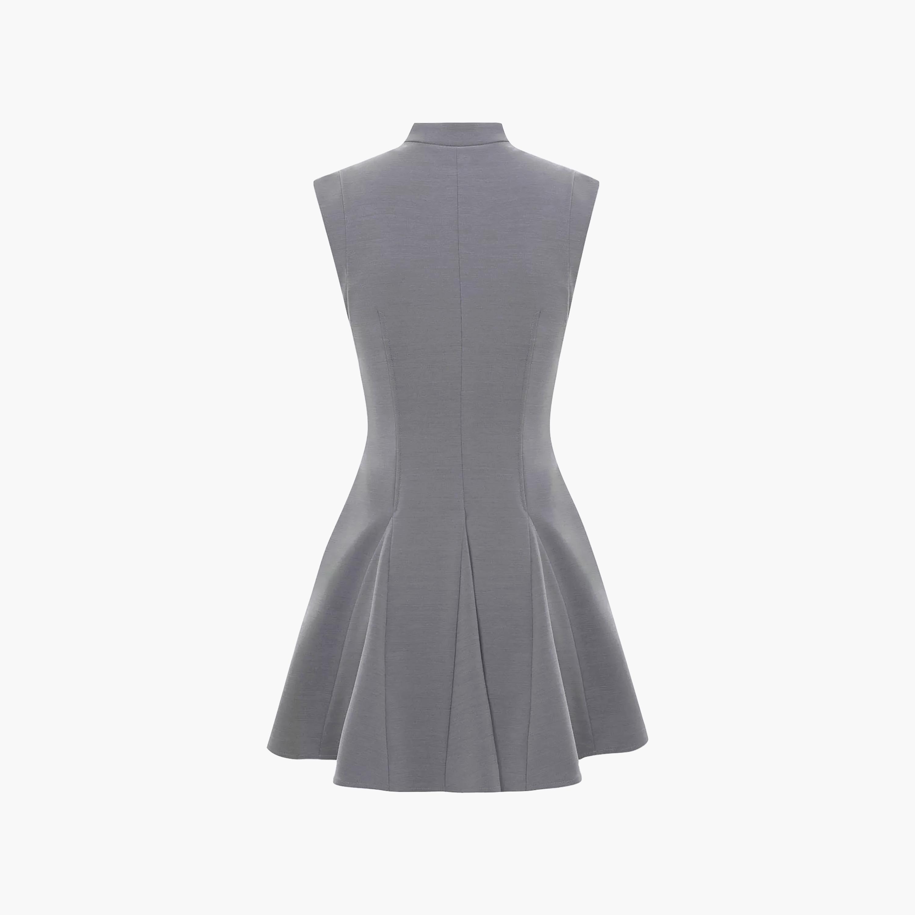 Lichi Mock Neck Fit & Flared Women's Mini Evening Dress-women-clothing-dresses-image-5