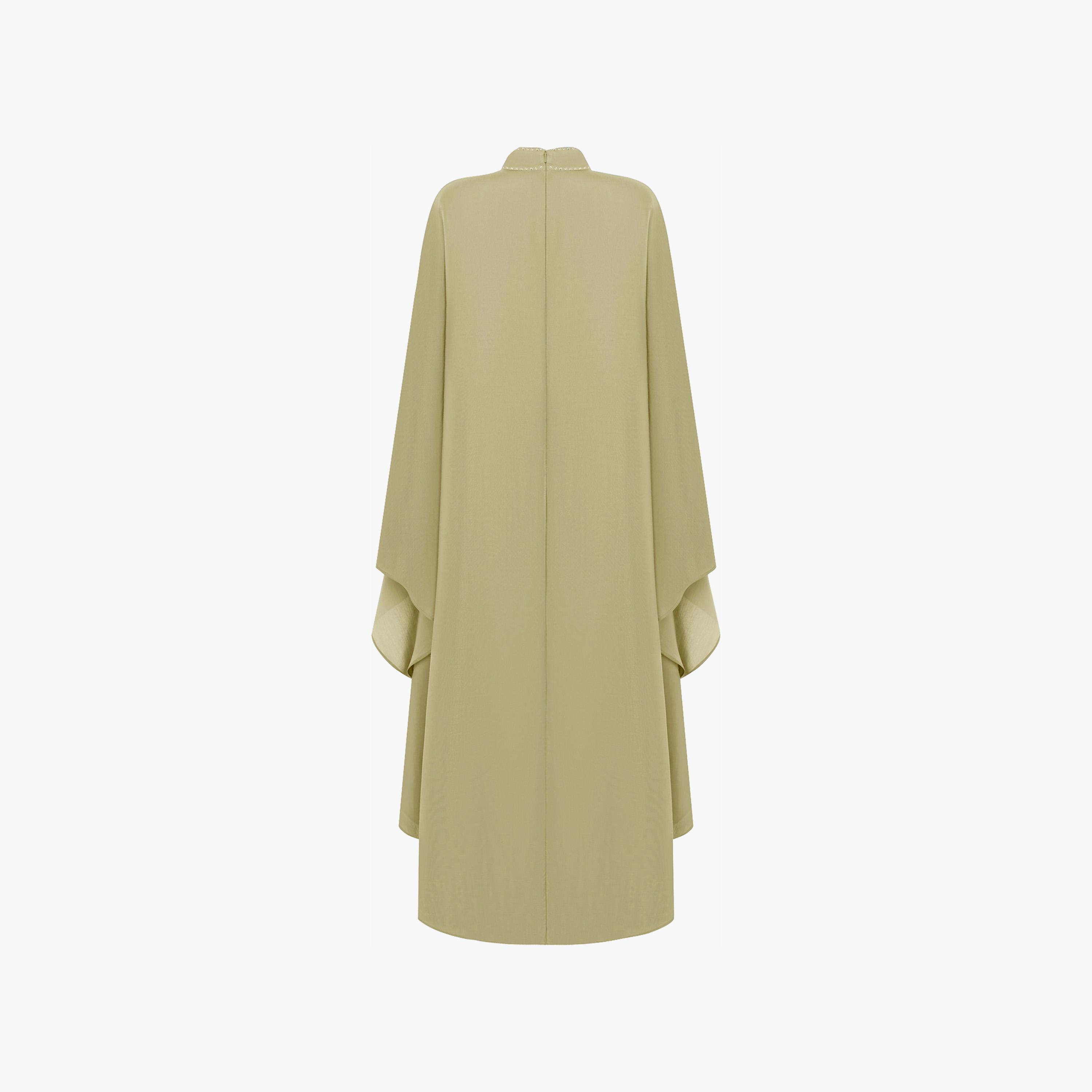 Lichi Green High Neck Kaftan Women's Maxi Dress-women-clothing-dresses-image-5