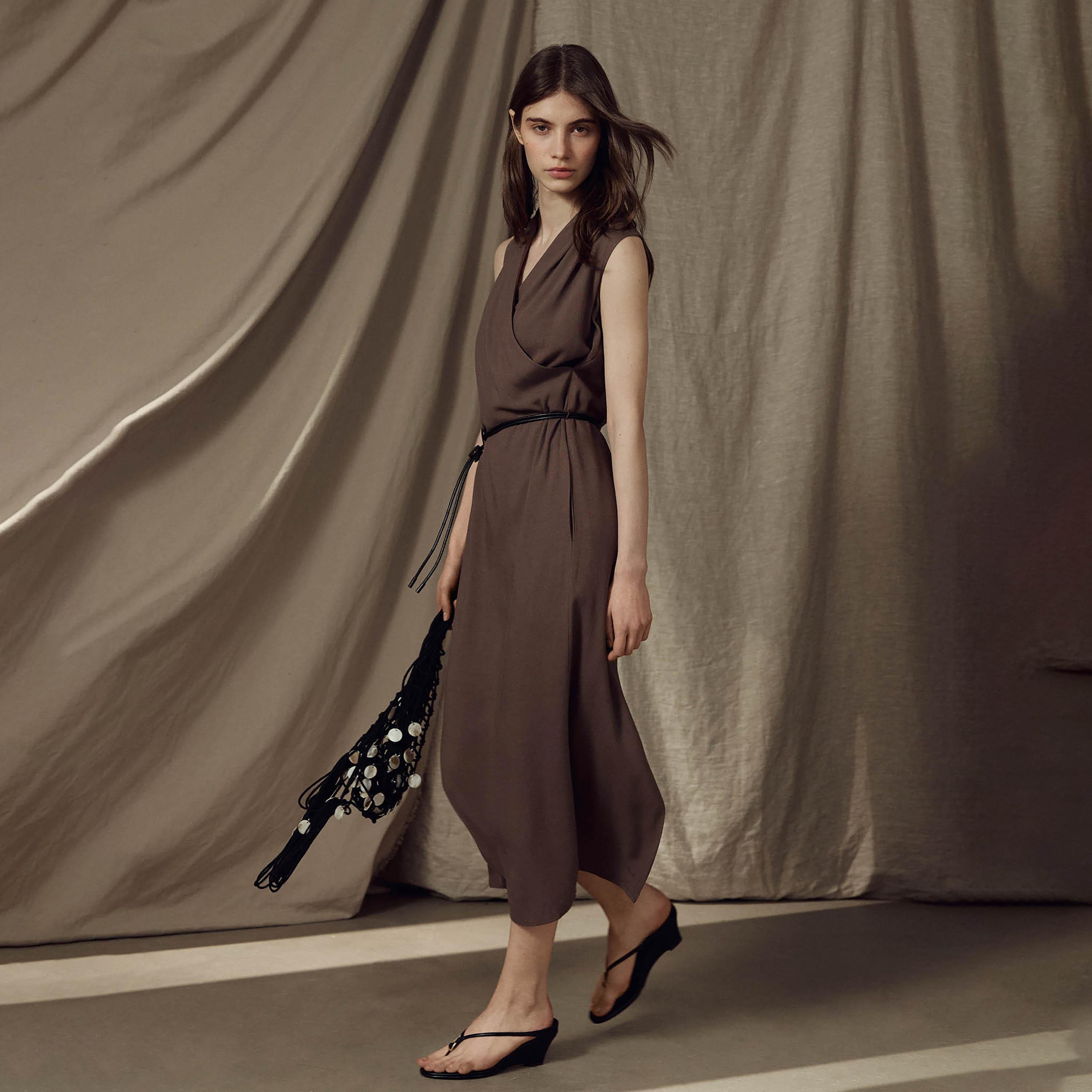 Lichi Stand-Up Collar Sheath Women's Midi Dress-women-clothing-dresses-image-3
