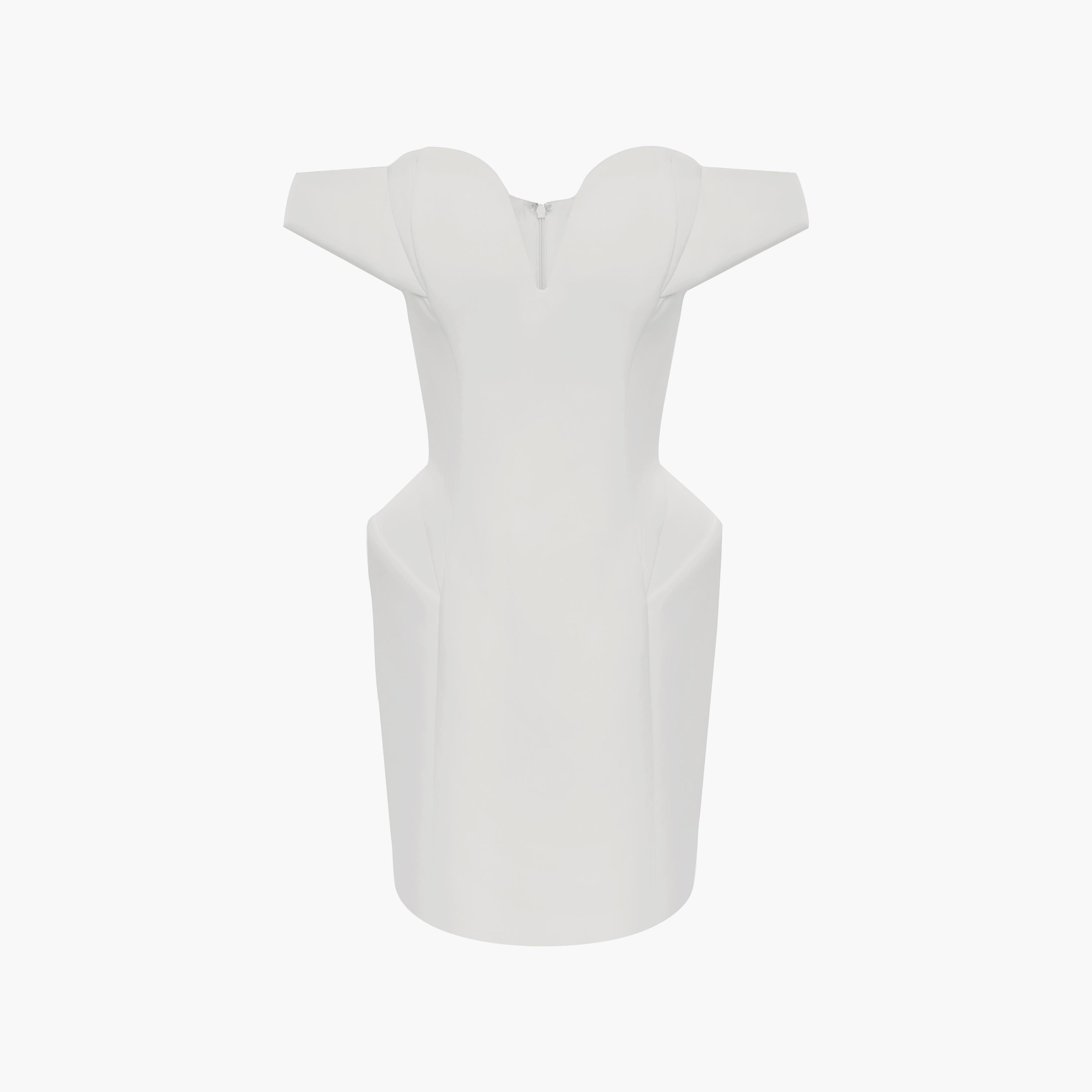 Lichi Cream Off-Shoulder Sheath Women's Mini Evening Dress-women-clothing-dresses-image-5