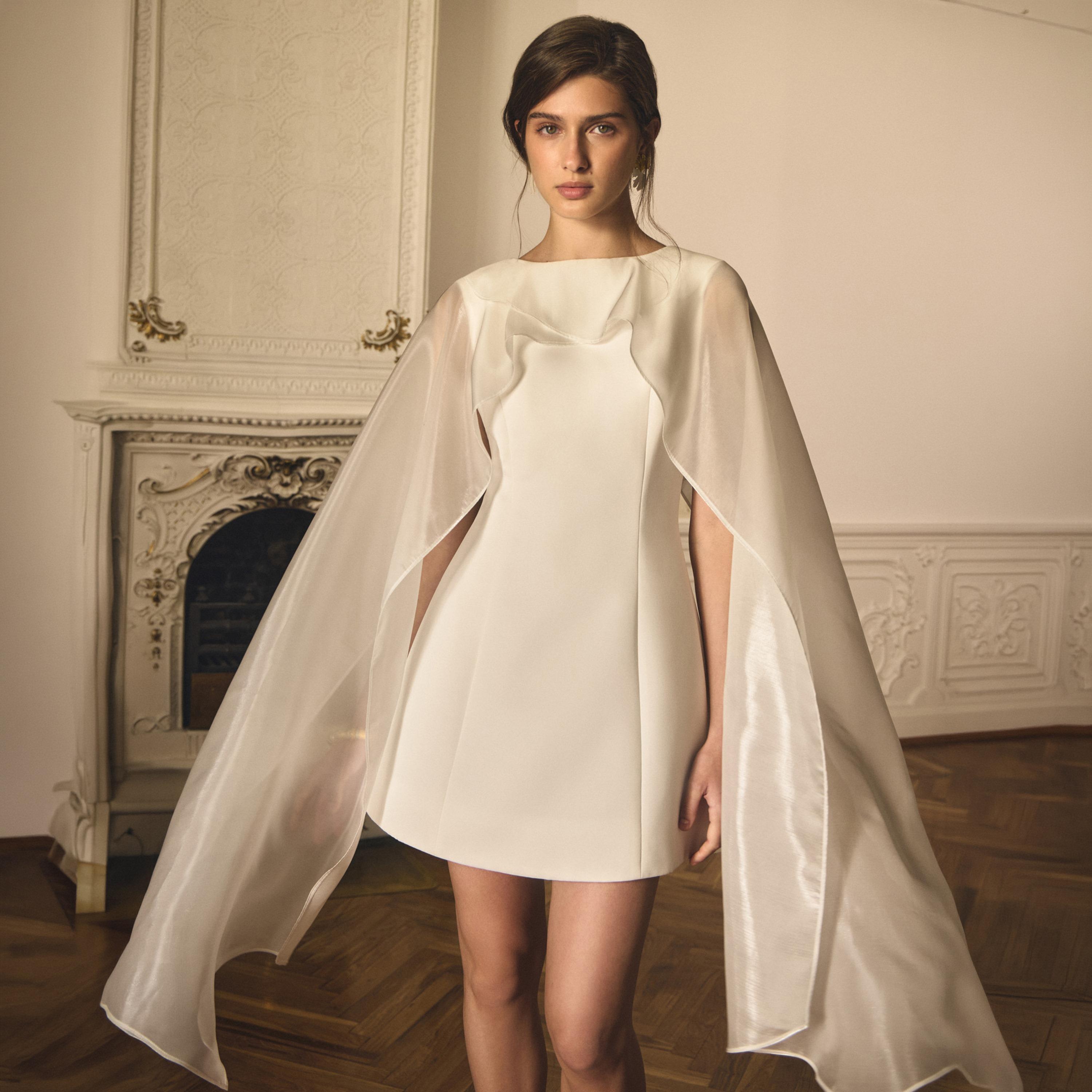 Lichi White Women's Mini Evening Dress-women-clothing-dresses-image-1