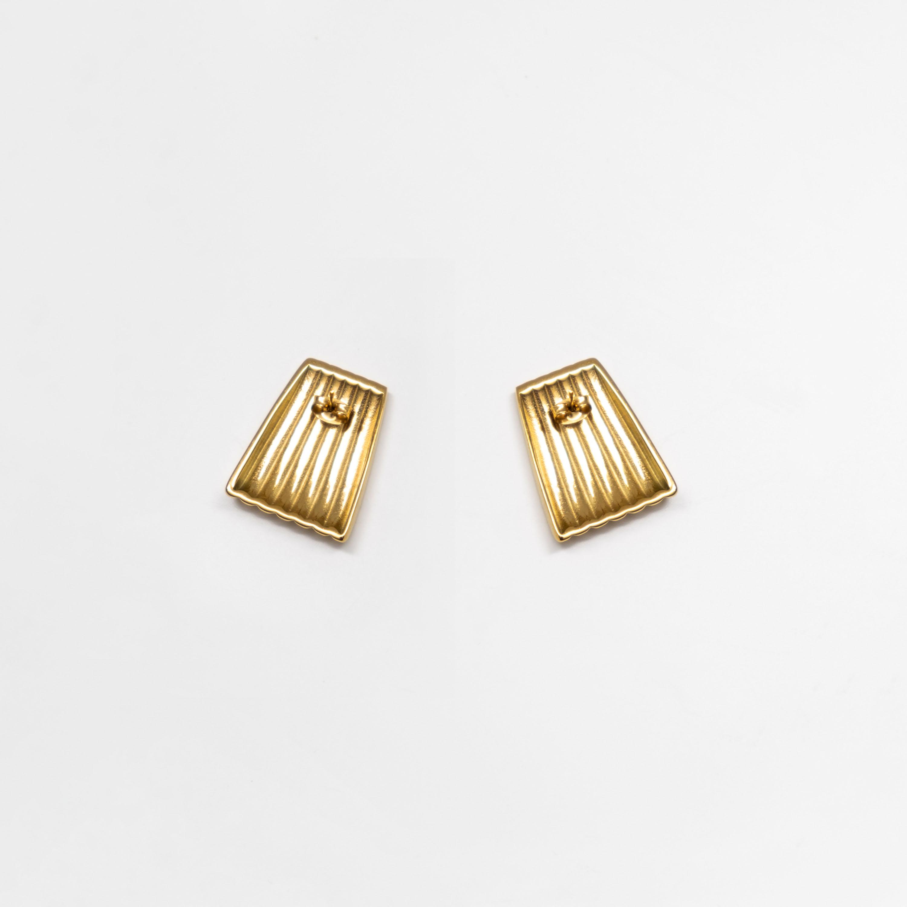 أقراط ليتشي ذهبية صغيرة للنساء من الستانلس ستيل | ear0494-women-watchesandjewellery-jewellery-earrings-image-3
