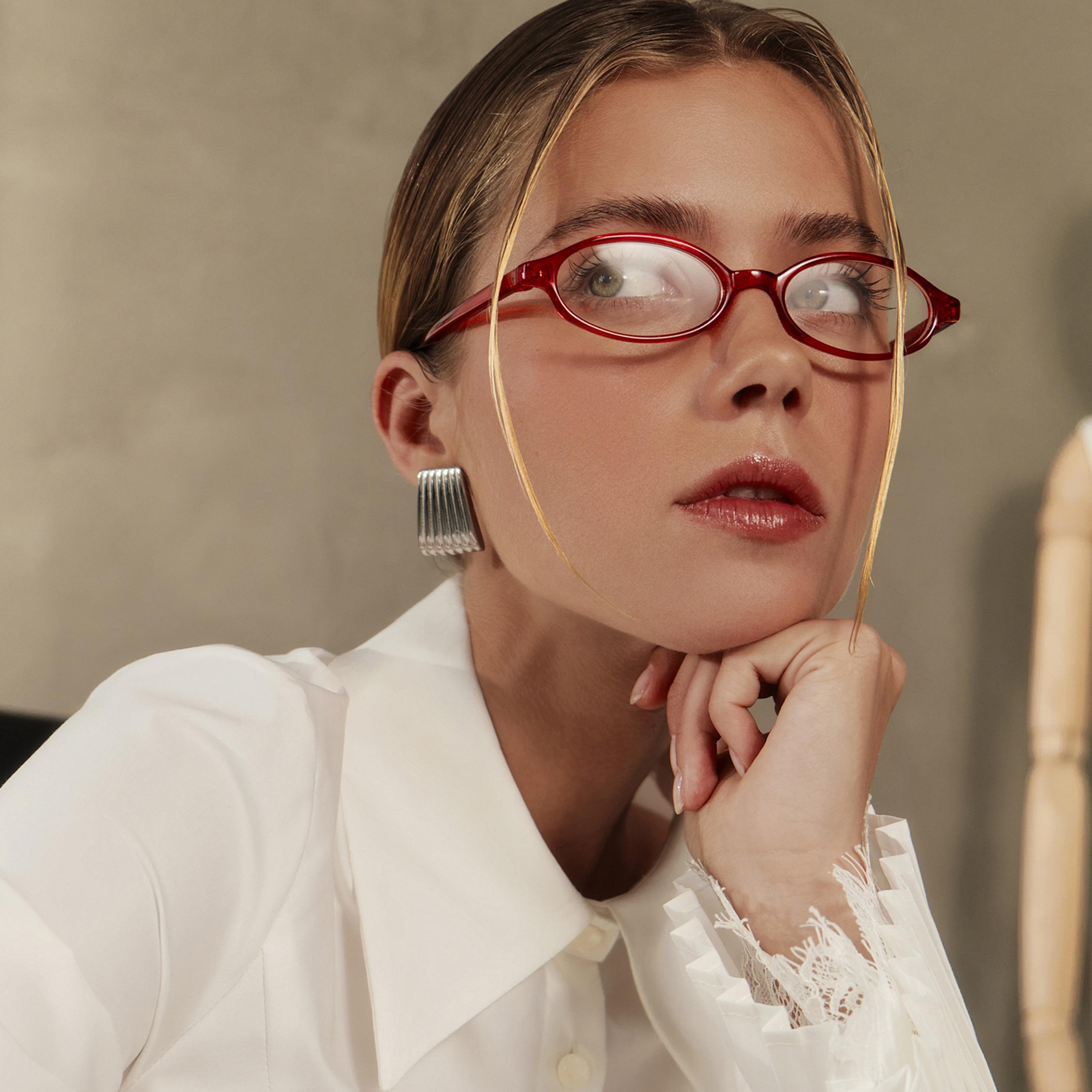 أقراط ليتشي فضية صغيرة للنساء من الستانلس ستيل | ear0495-women-watchesandjewellery-jewellery-earrings-image-4