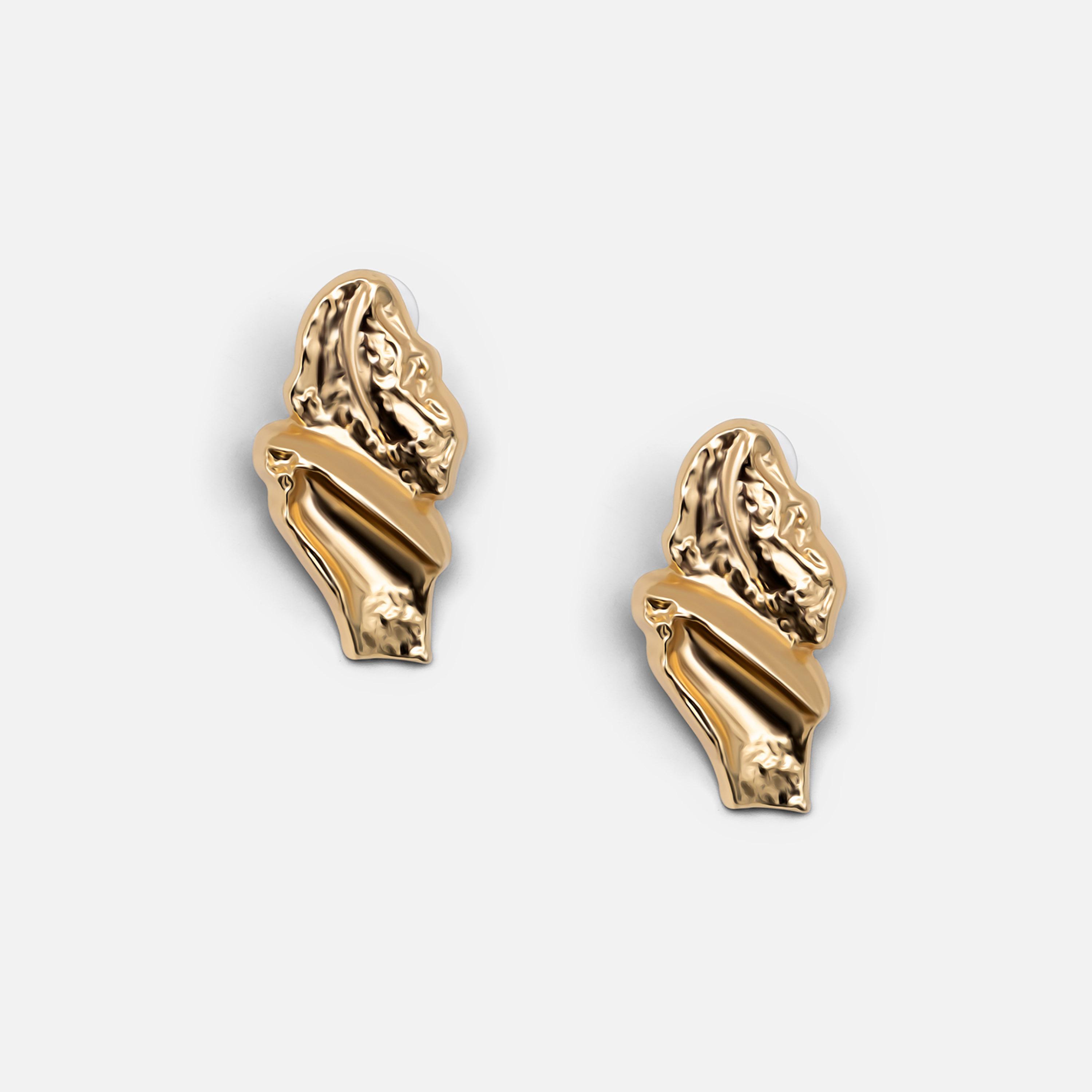 أقراط ليتشي ذهبية صغيرة للنساء من سبيكة الزنك | ear0500-women-watchesandjewellery-jewellery-earrings-image-2