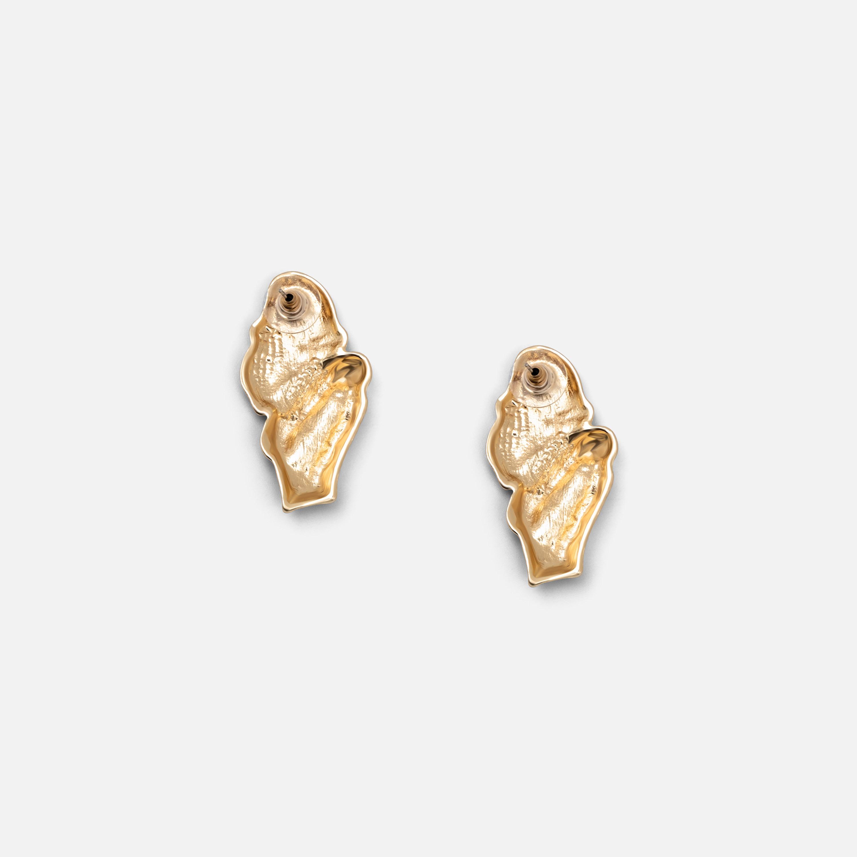أقراط ليتشي ذهبية صغيرة للنساء من سبيكة الزنك | ear0500-women-watchesandjewellery-jewellery-earrings-image-3