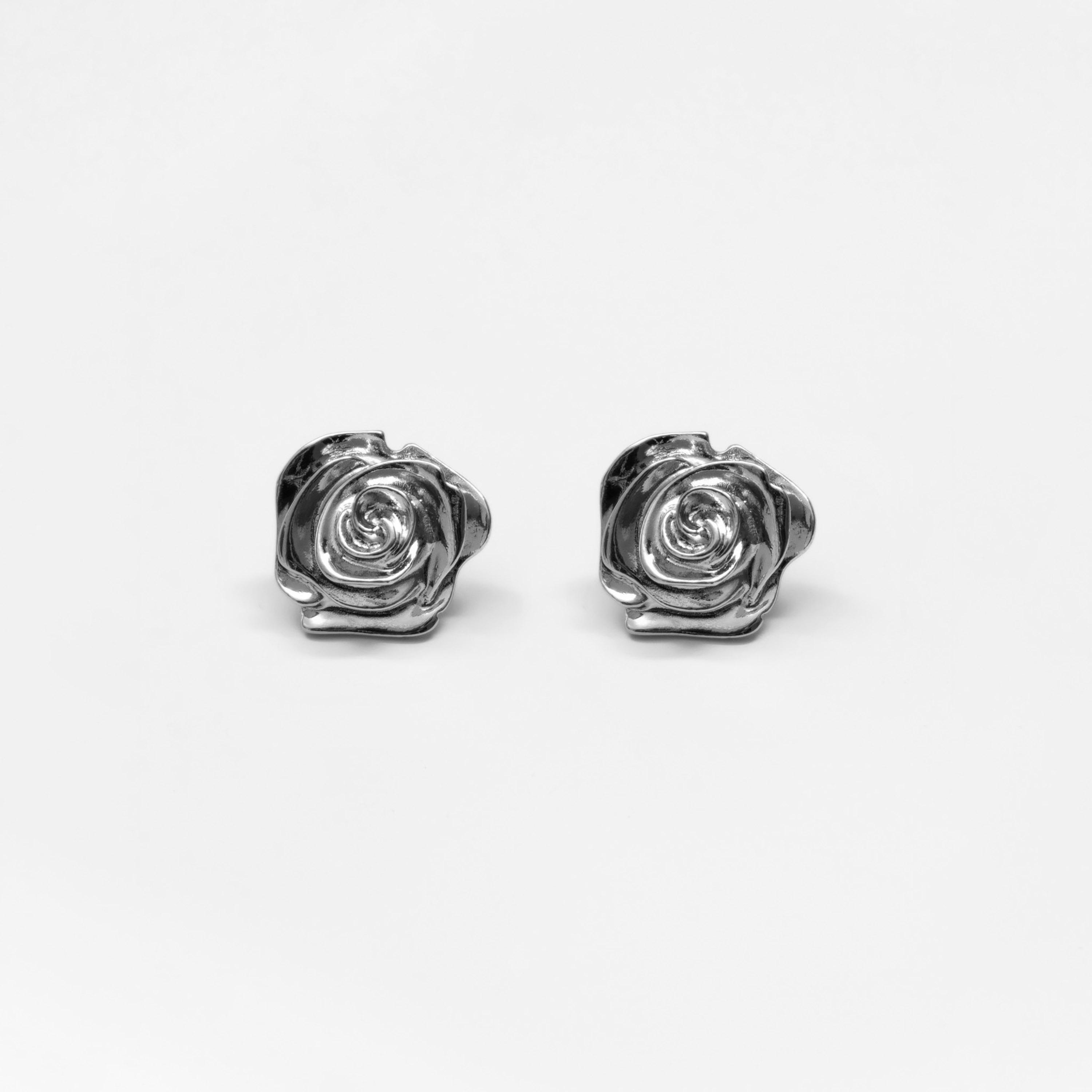 أقراط ليتشي فضية صغيرة للنساء من سبيكة الزنك | ear0503-women-watchesandjewellery-jewellery-earrings-image-2