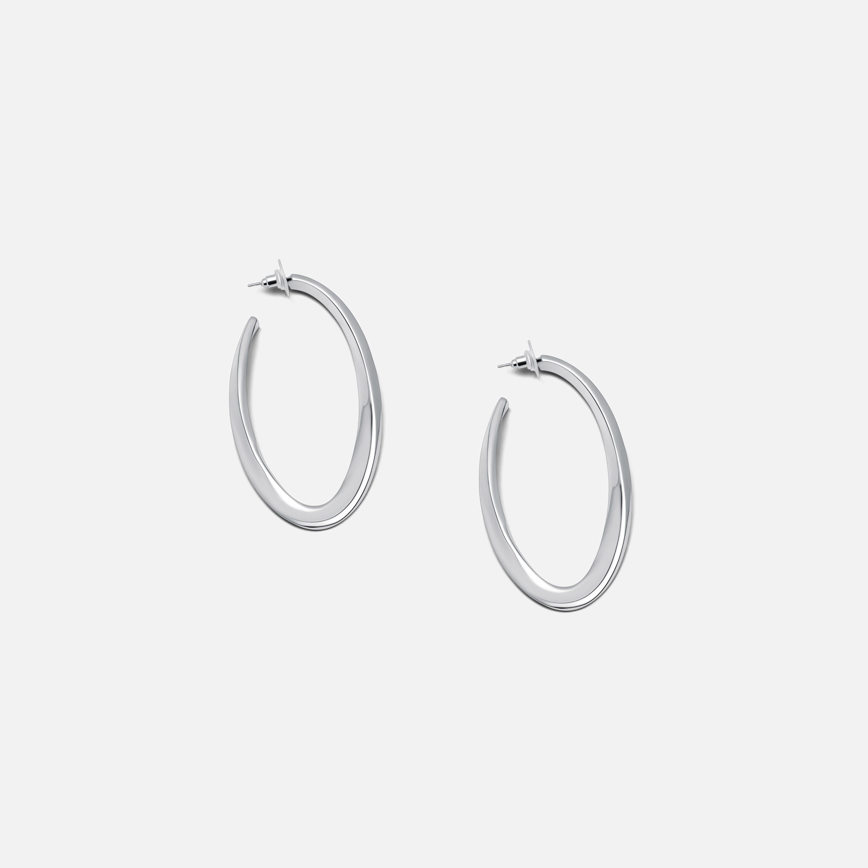 أقراط ليتشي فضية حلقية للنساء من سبيكة النحاس | ear0504-women-watchesandjewellery-jewellery-earrings-image-2