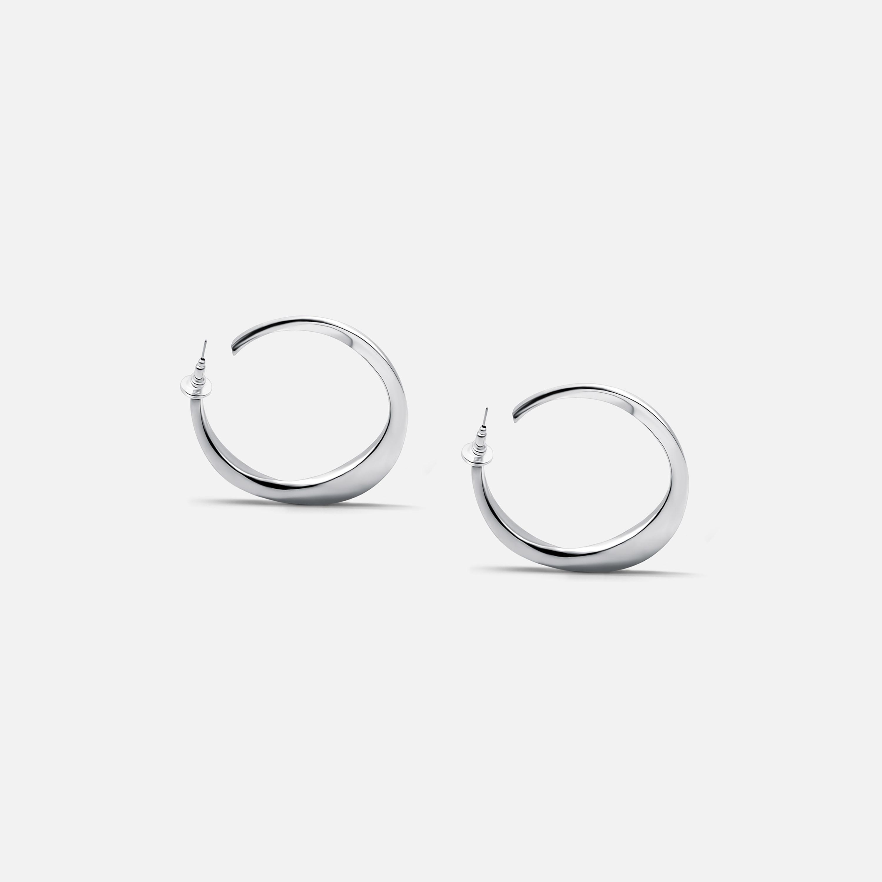 أقراط ليتشي فضية حلقية للنساء من سبيكة النحاس | ear0504-women-watchesandjewellery-jewellery-earrings-image-3