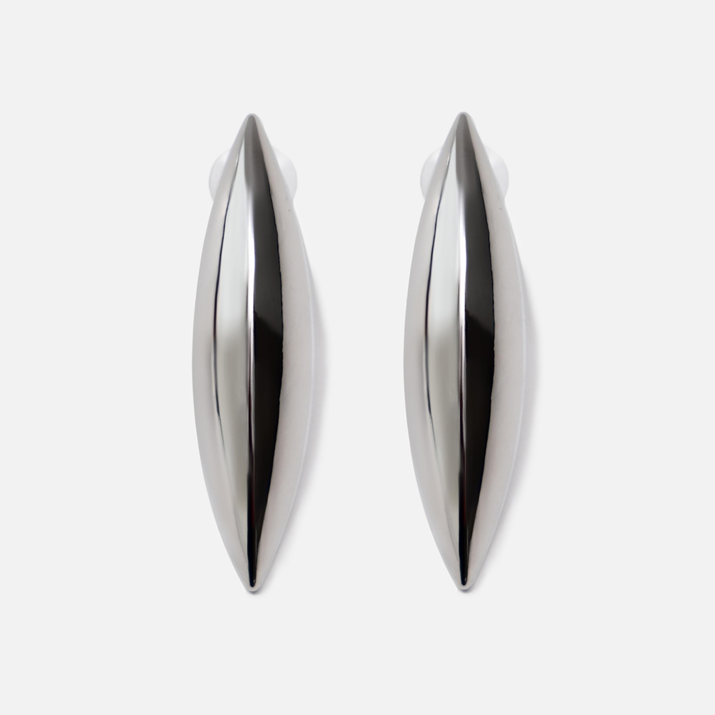 أقراط ليتشي فضية صغيرة للنساء من سبيكة النحاس | ear0506-women-watchesandjewellery-jewellery-earrings-image-2