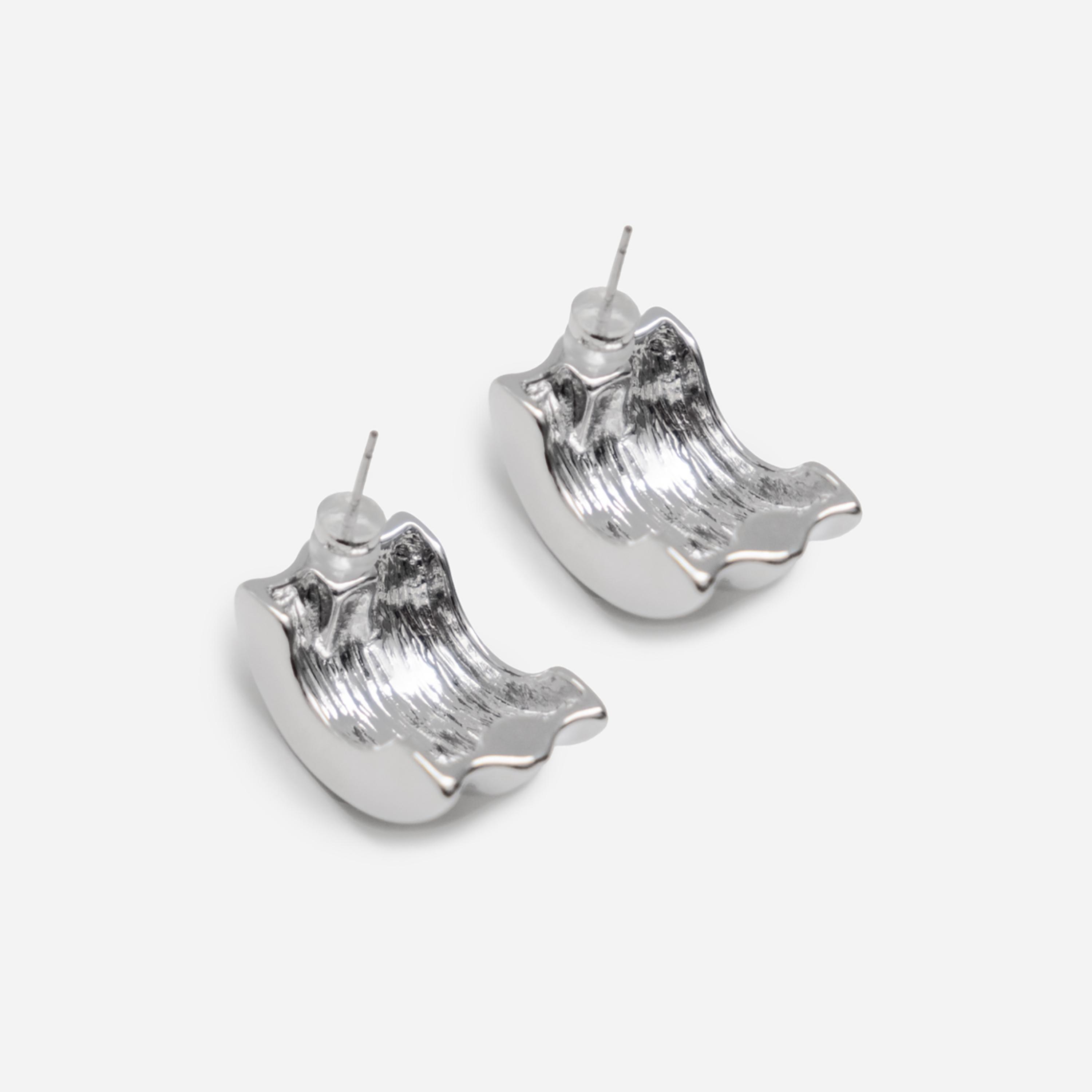 أقراط ليتشي فضية حلقية للنساء من سبيكة النحاس | ear0508-women-watchesandjewellery-jewellery-earrings-image-3