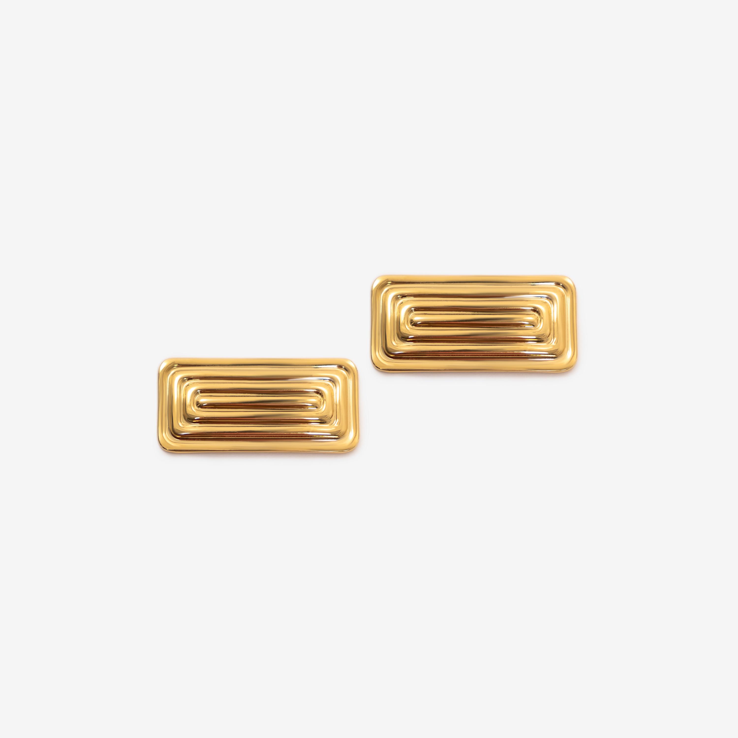 أقراط ليتشي ذهبية صغيرة للنساء من الستانلس ستيل | ear0510-women-watchesandjewellery-jewellery-earrings-image-2