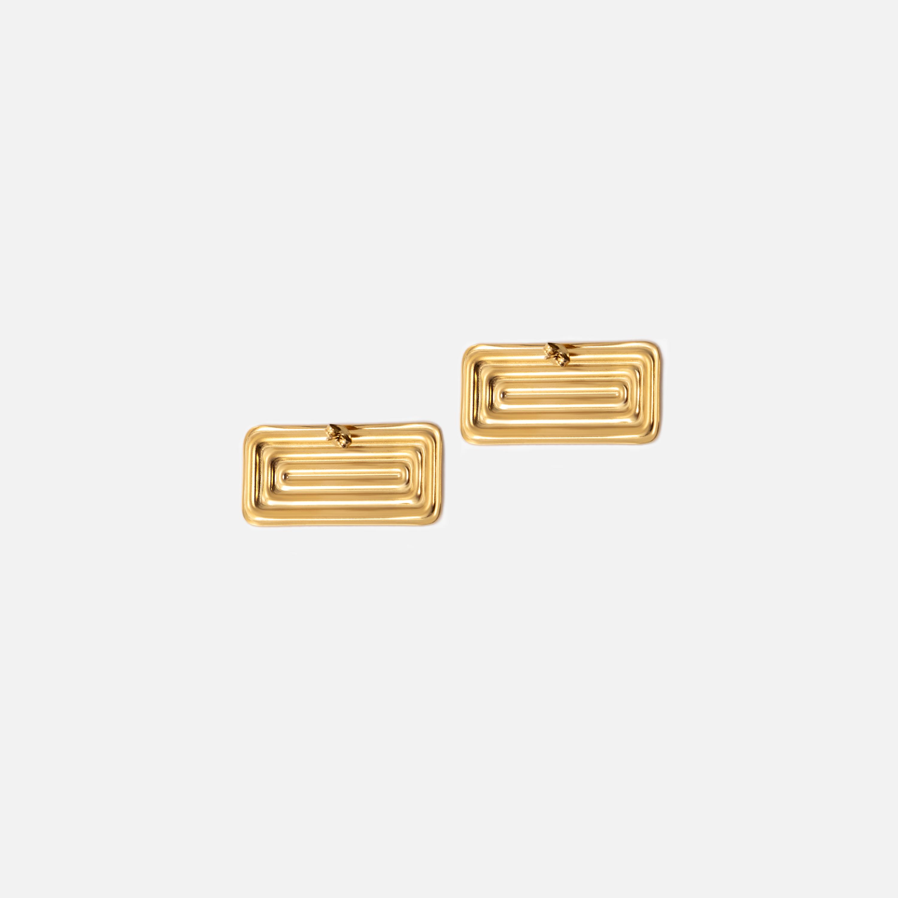 أقراط ليتشي ذهبية صغيرة للنساء من الستانلس ستيل | ear0510-women-watchesandjewellery-jewellery-earrings-image-3