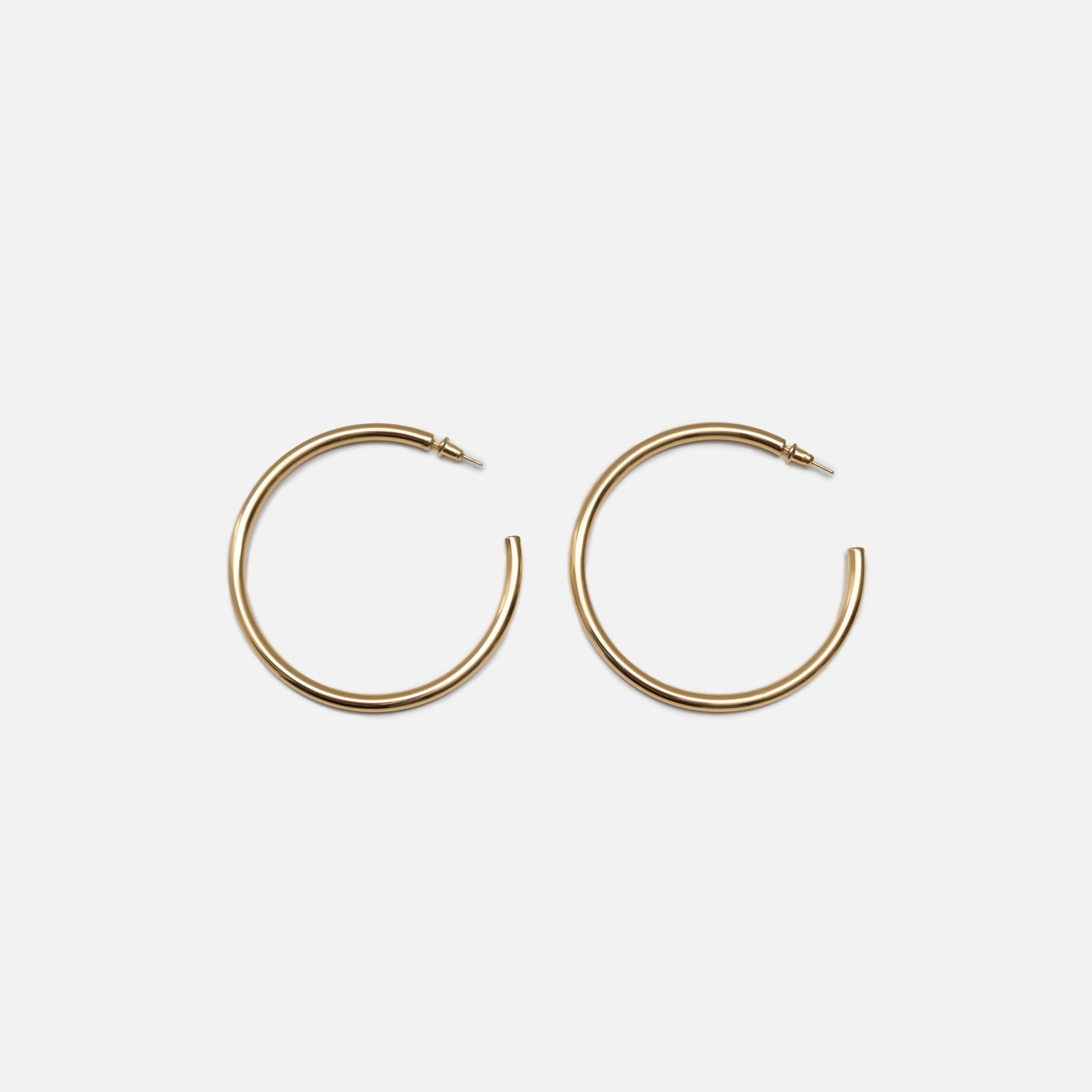 أقراط ليتشي ذهبية حلقية للنساء من الستانلس ستيل | ear0519-women-watchesandjewellery-jewellery-earrings-image-3