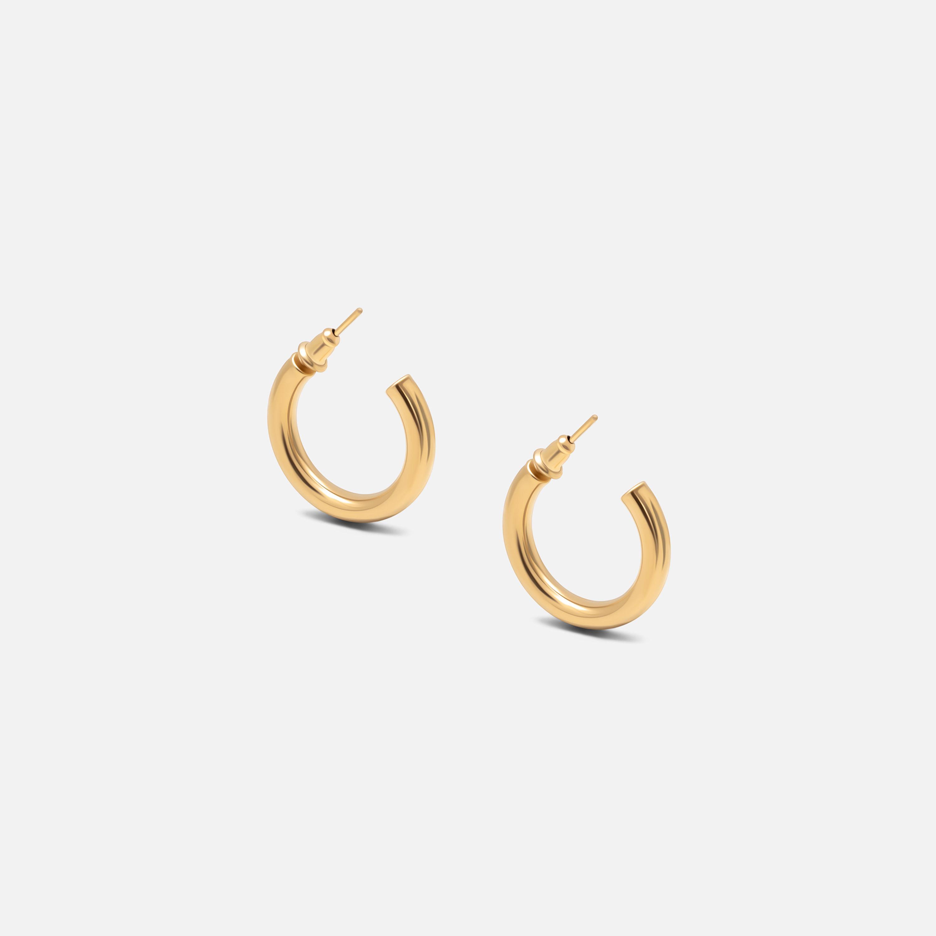 أقراط ليتشي ذهبية حلقية للنساء من الستانلس ستيل | ear0521-women-watchesandjewellery-jewellery-earrings-image-2
