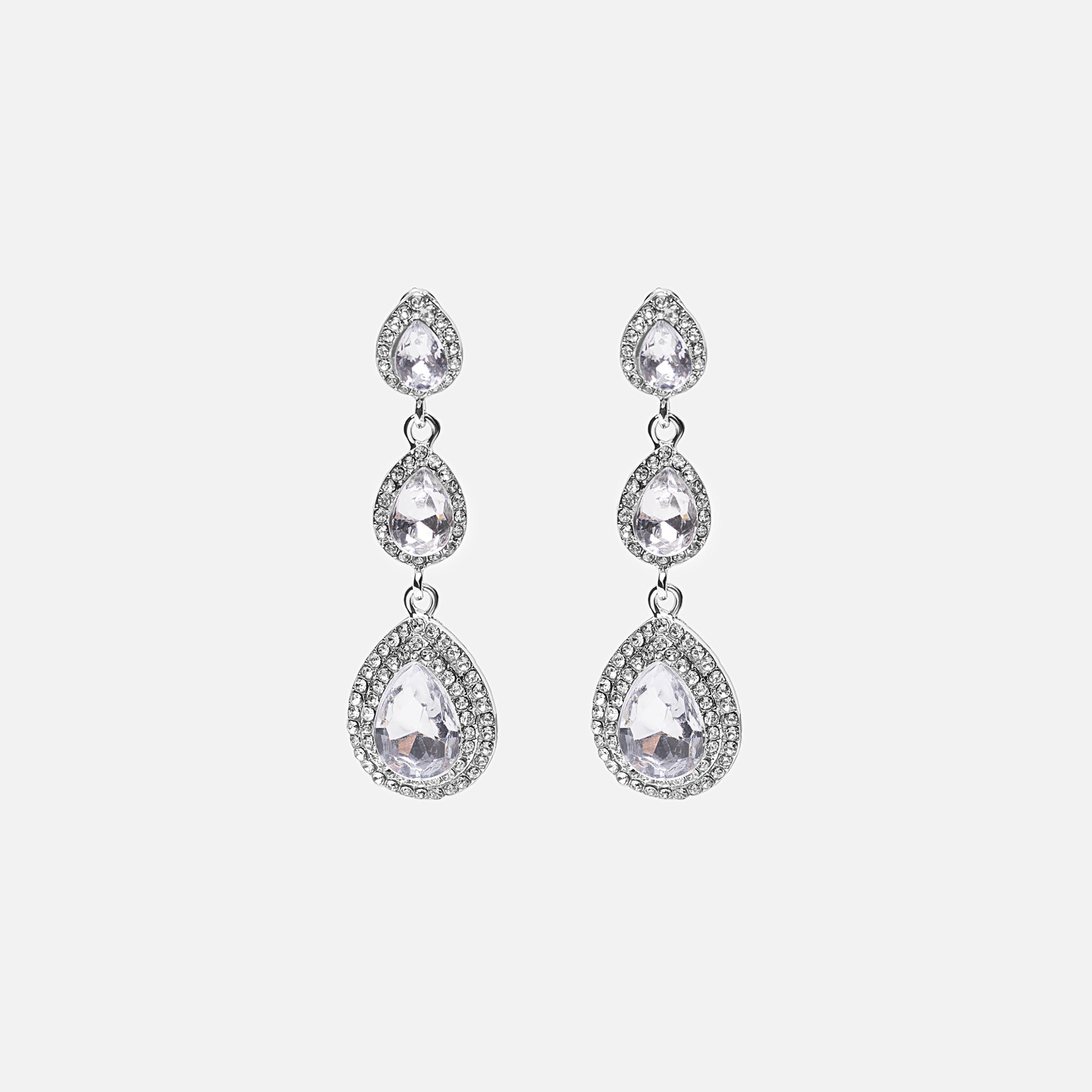 أقراط ليتشي فضية متدلية للنساء من سبيكة الزنك | ear0537-women-watchesandjewellery-jewellery-earrings-image-2