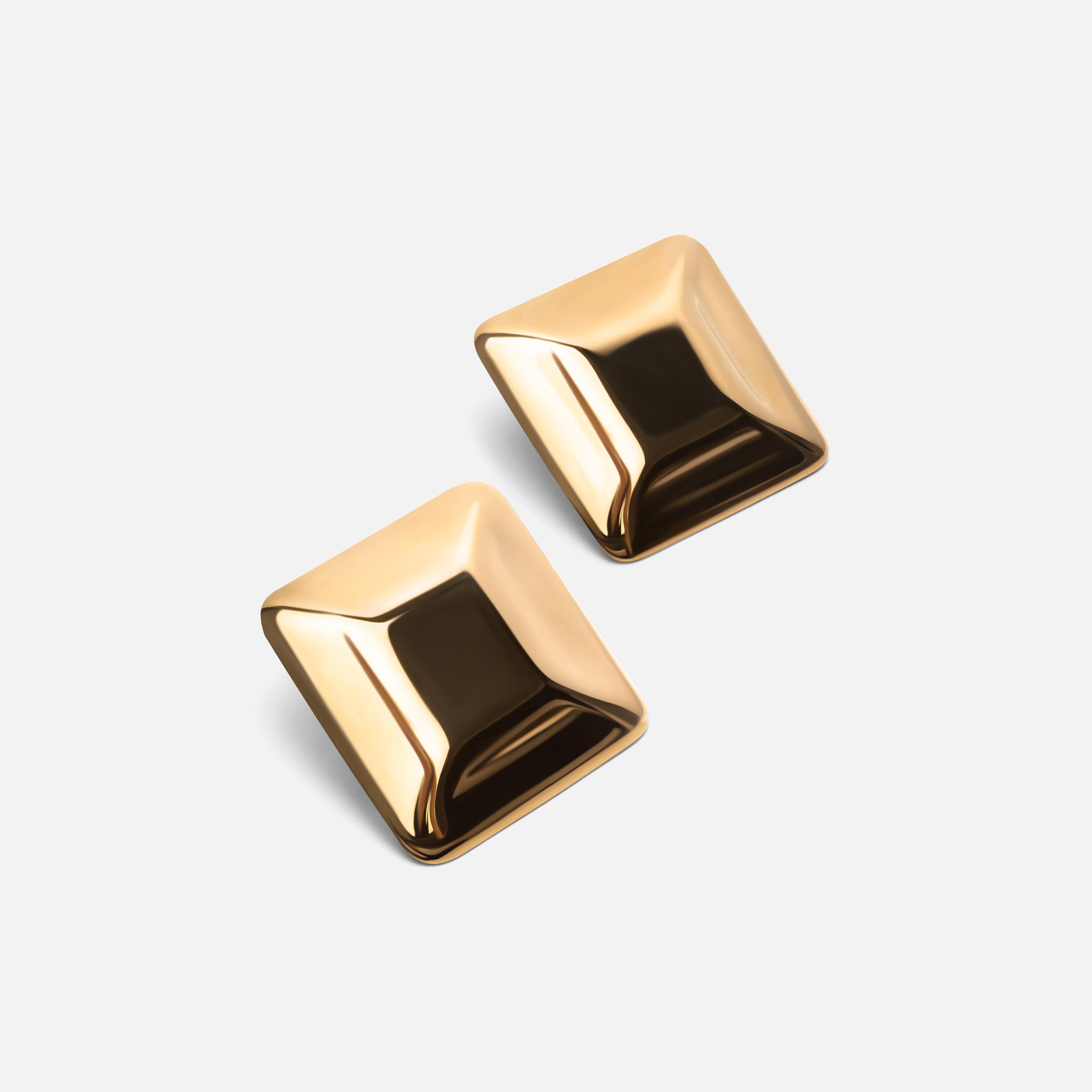 أقراط ليتشي ذهبية صغيرة للنساء من الستانلس ستيل | ear0542-women-watchesandjewellery-jewellery-earrings-image-2