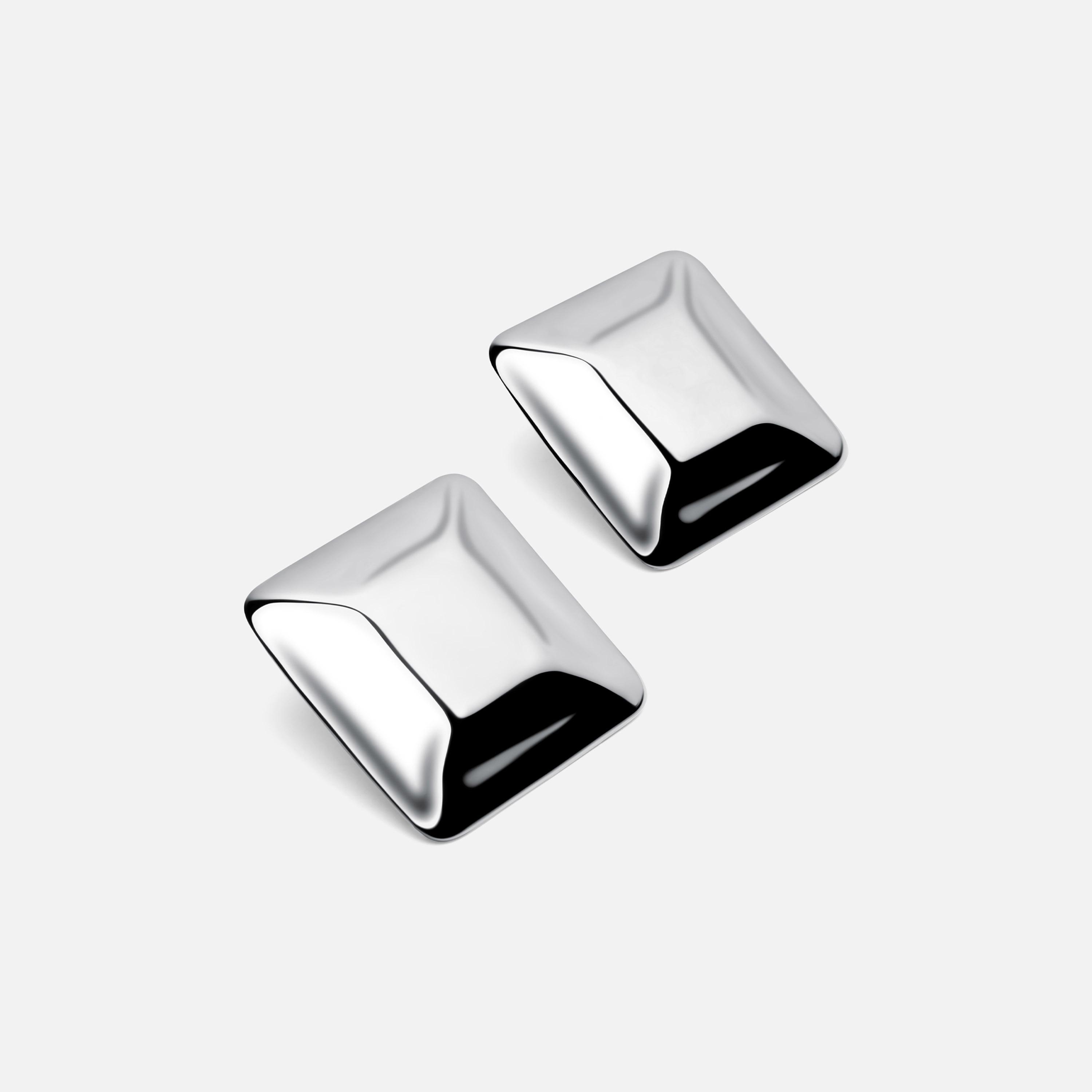 أقراط ليتشي فضية صغيرة للنساء من الستانلس ستيل | ear0543-women-watchesandjewellery-jewellery-earrings-image-2