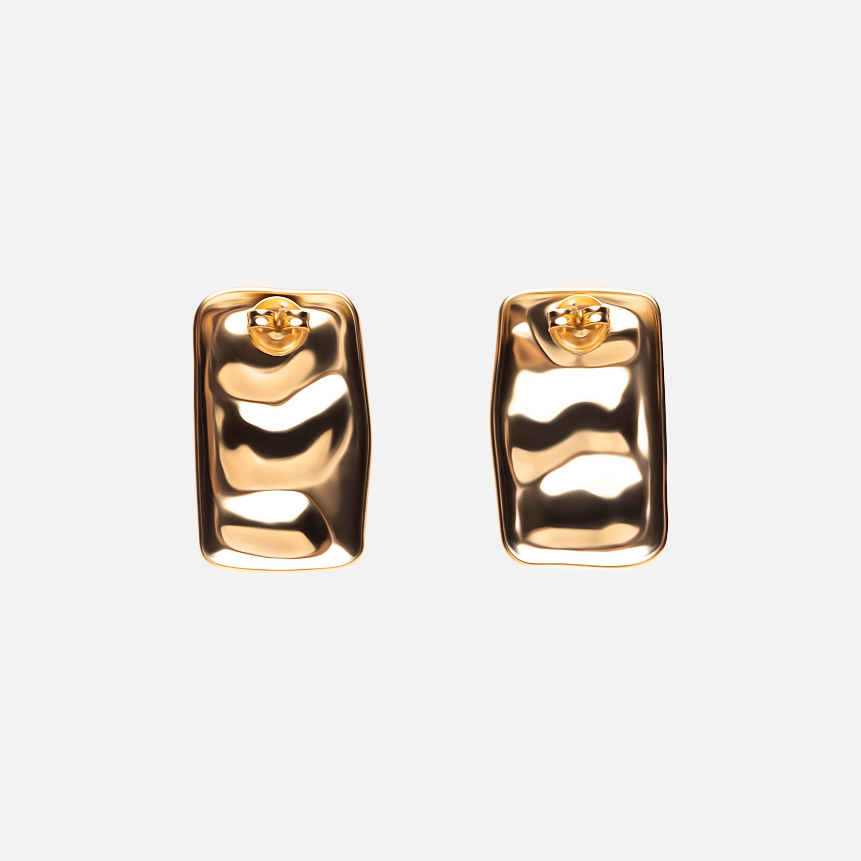 أقراط ليتشي ذهبية صغيرة للنساء من الستانلس ستيل | ear0548-women-watchesandjewellery-jewellery-earrings-image-3
