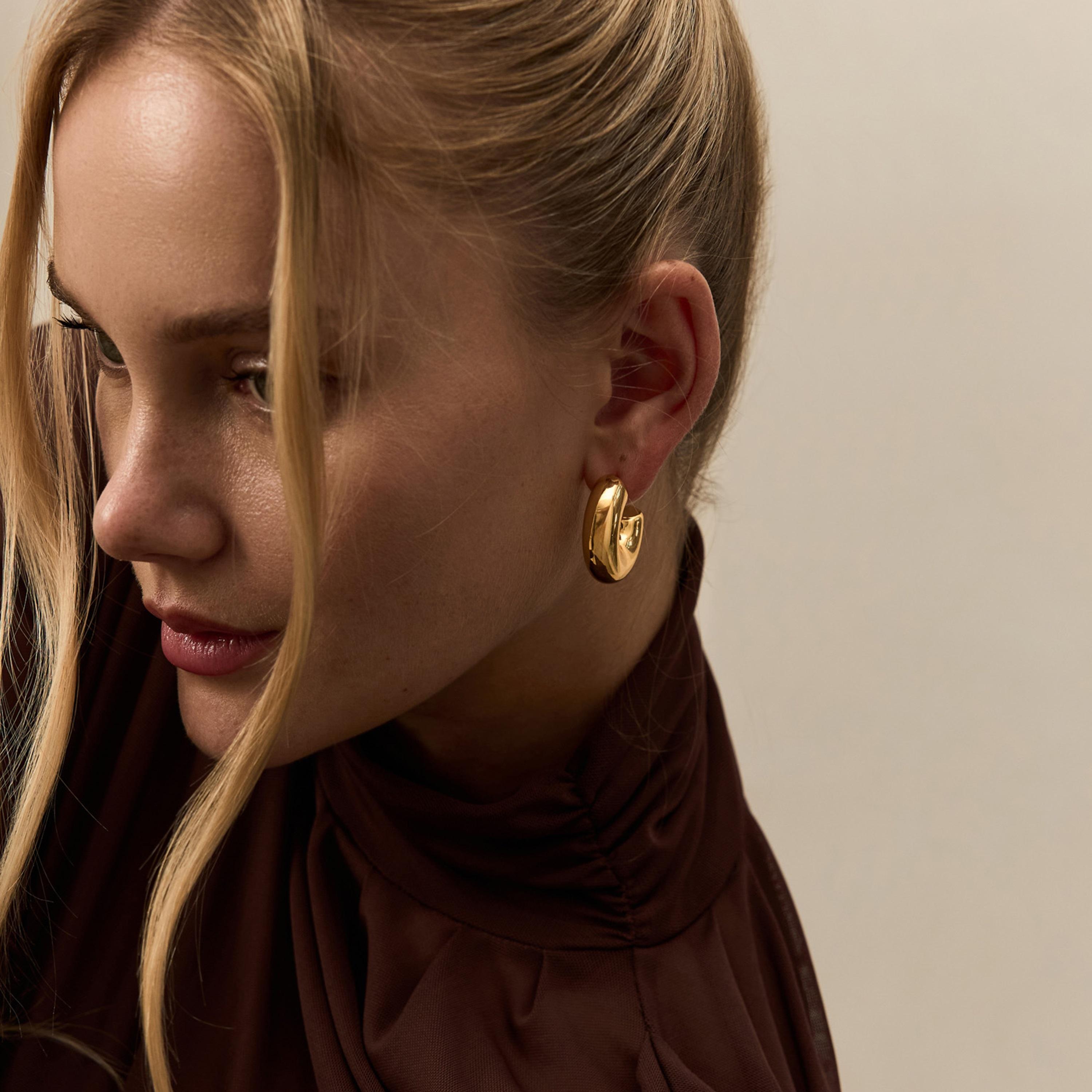 أقراط ليتشي ذهبية حلقية للنساء من النحاس | ear0549-women-watchesandjewellery-jewellery-earrings-image-1