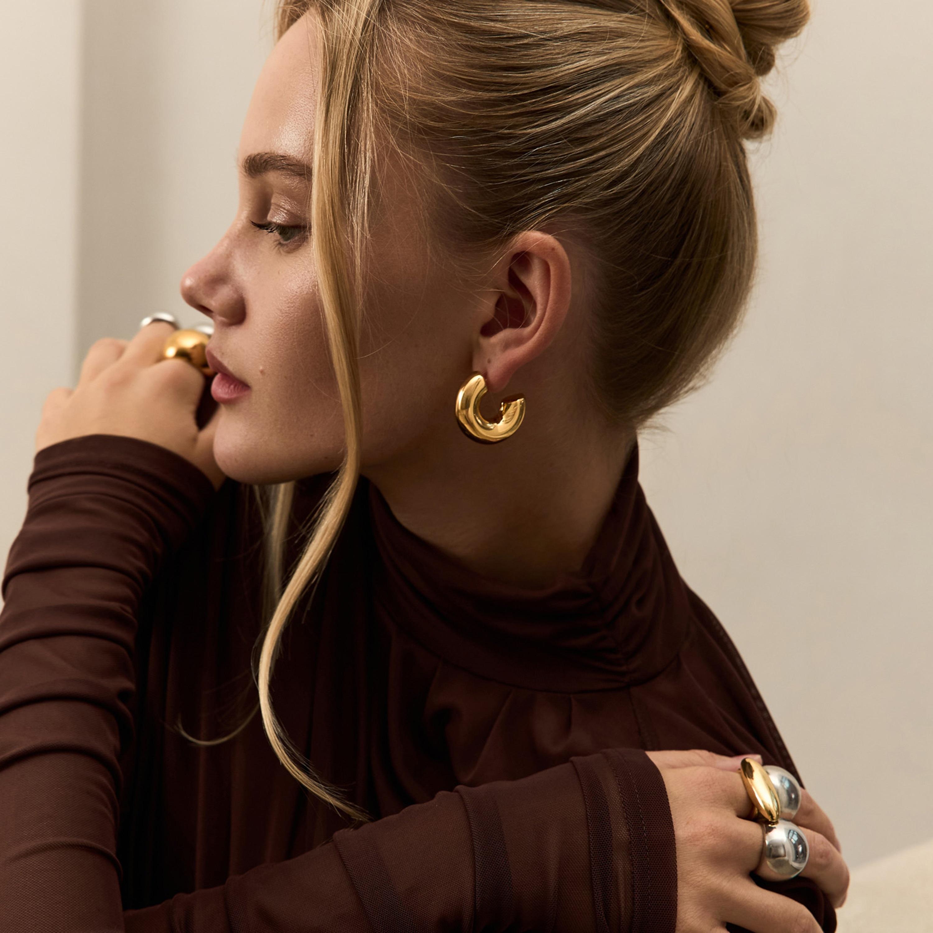 أقراط ليتشي ذهبية حلقية للنساء من النحاس | ear0549-women-watchesandjewellery-jewellery-earrings-image-3