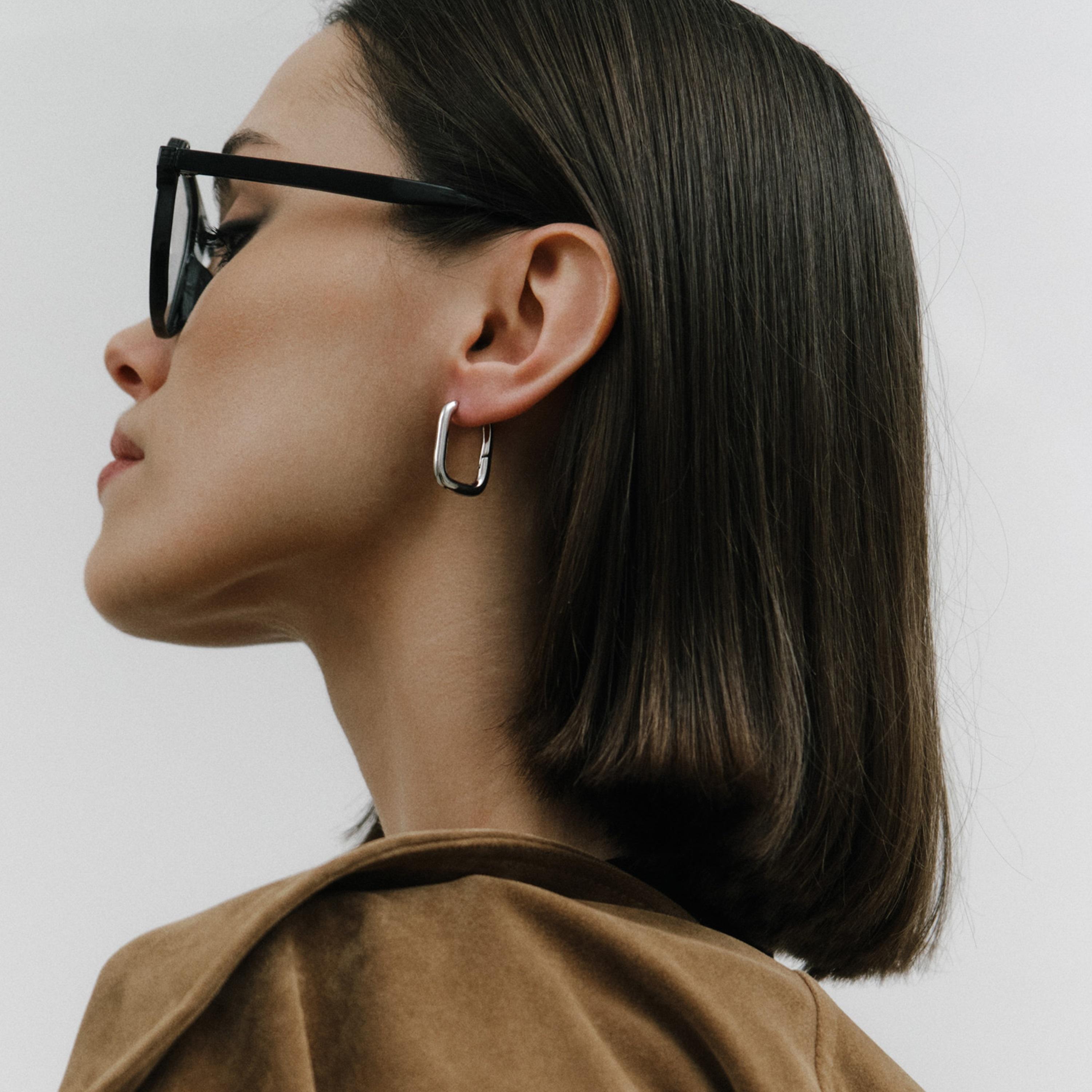 أقراط ليتشي فضية حلقية للنساء من سبيكة النحاس | ear0578-women-watchesandjewellery-jewellery-earrings-image-5
