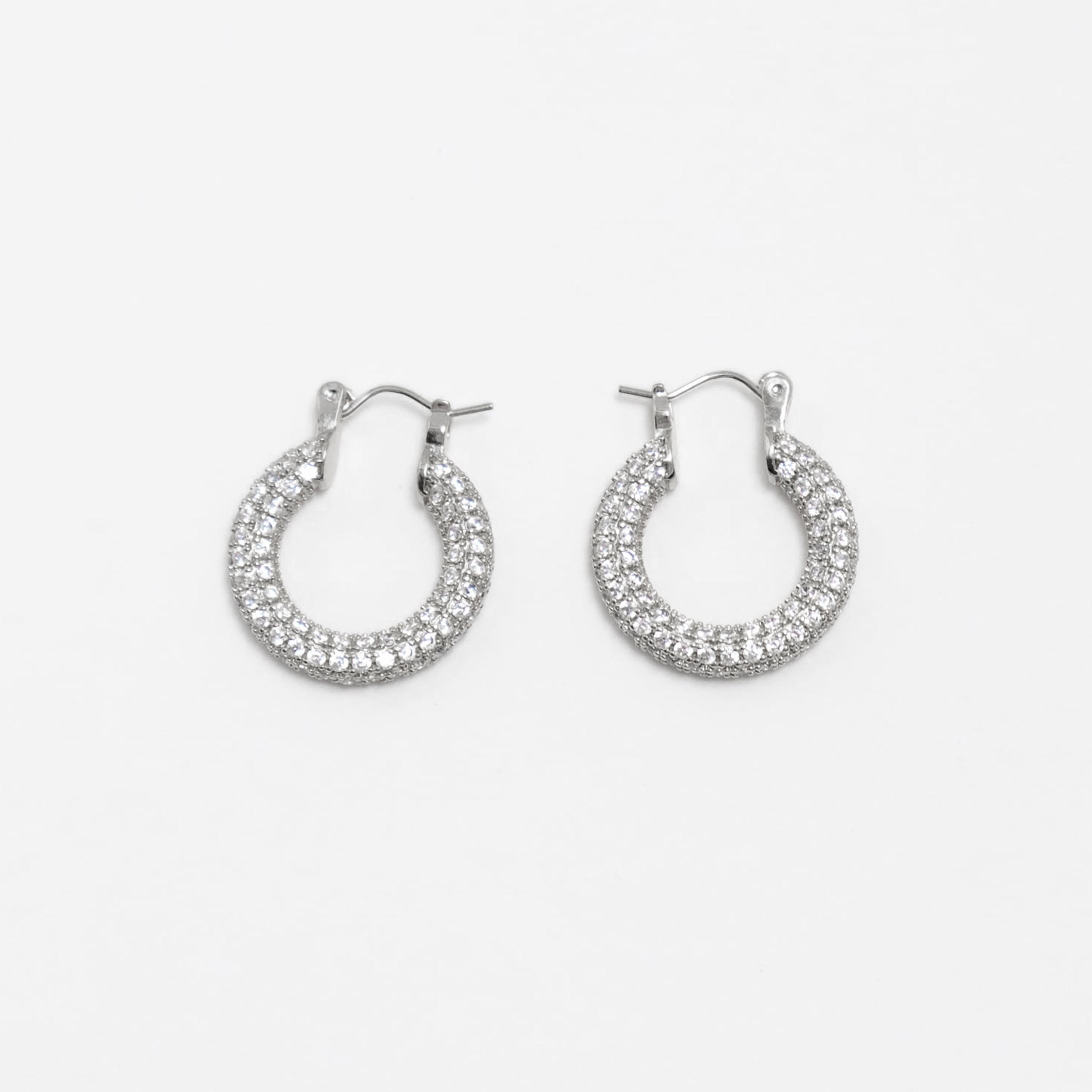 أقراط ليتشي فضية حلقية للنساء من سبيكة النحاس | ear0598-women-watchesandjewellery-jewellery-earrings-image-3