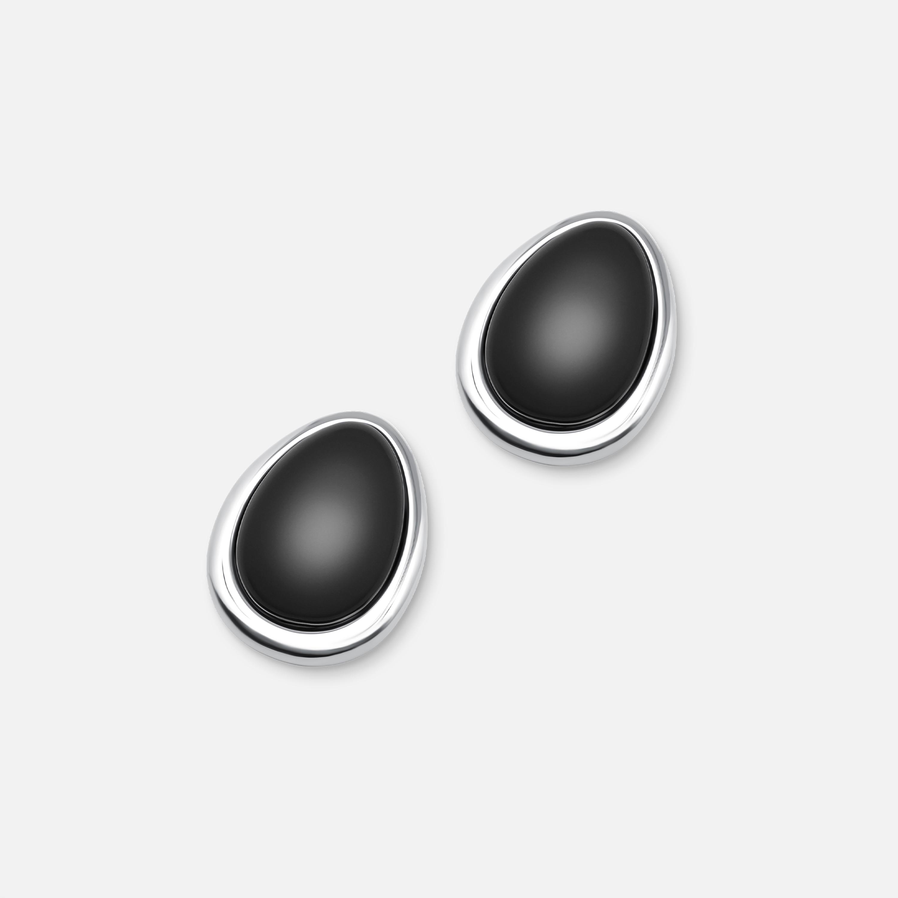 أقراط ليتشي سوداء صغيرة للنساء من النحاس | ear0616-women-watchesandjewellery-jewellery-earrings-image-2
