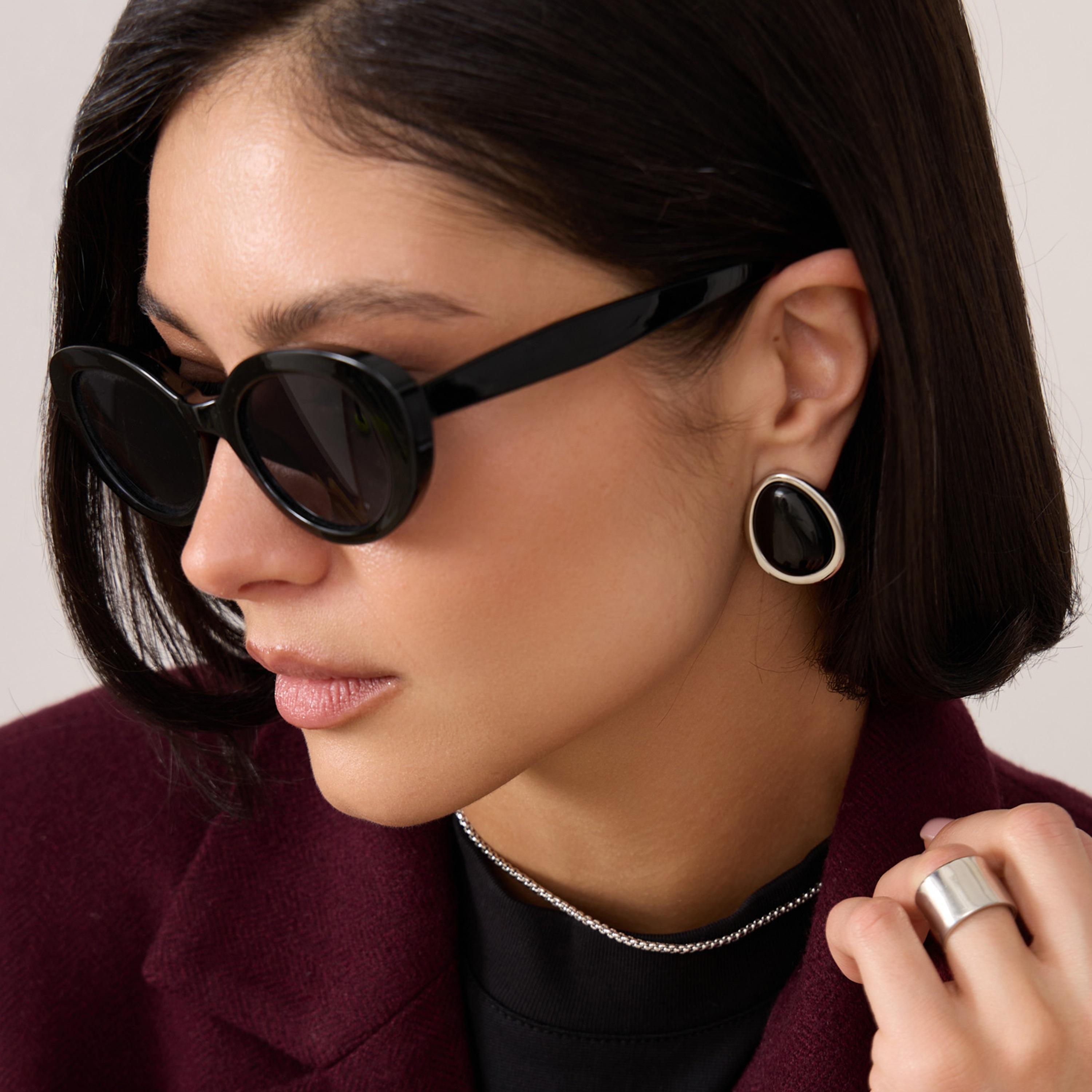 أقراط ليتشي سوداء صغيرة للنساء من النحاس | ear0616-women-watchesandjewellery-jewellery-earrings-image-4