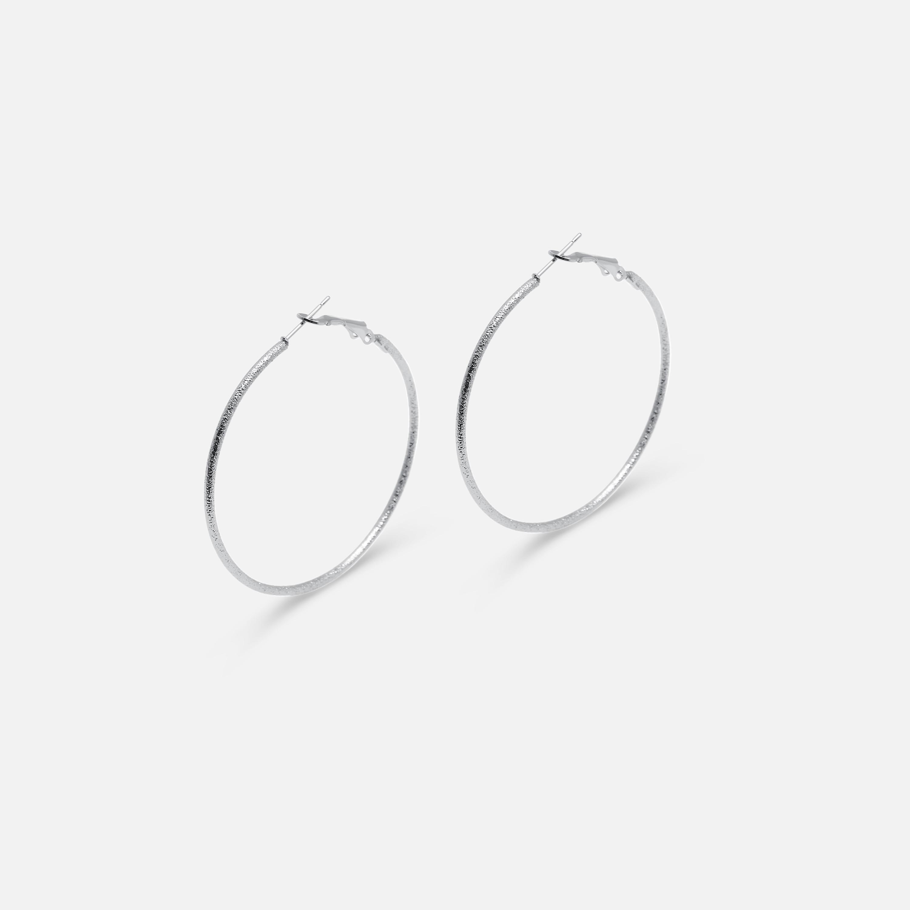 أقراط ليتشي فضية حلقية للنساء من سبيكة النحاس | ear0618-women-watchesandjewellery-jewellery-earrings-image-2