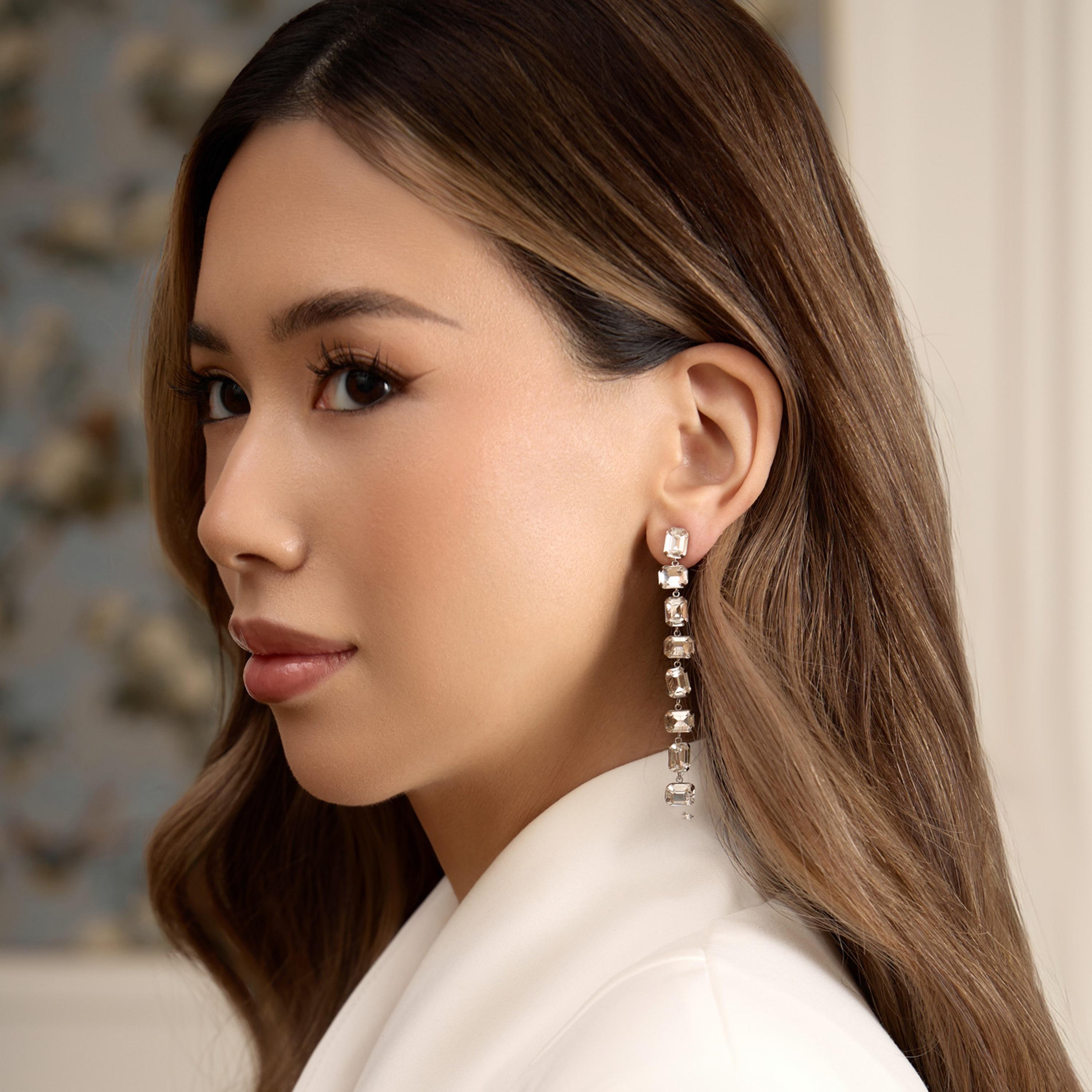 أقراط ليتشي فضية متدلية للنساء من النحاس | ear0620-women-watchesandjewellery-jewellery-earrings-image-1