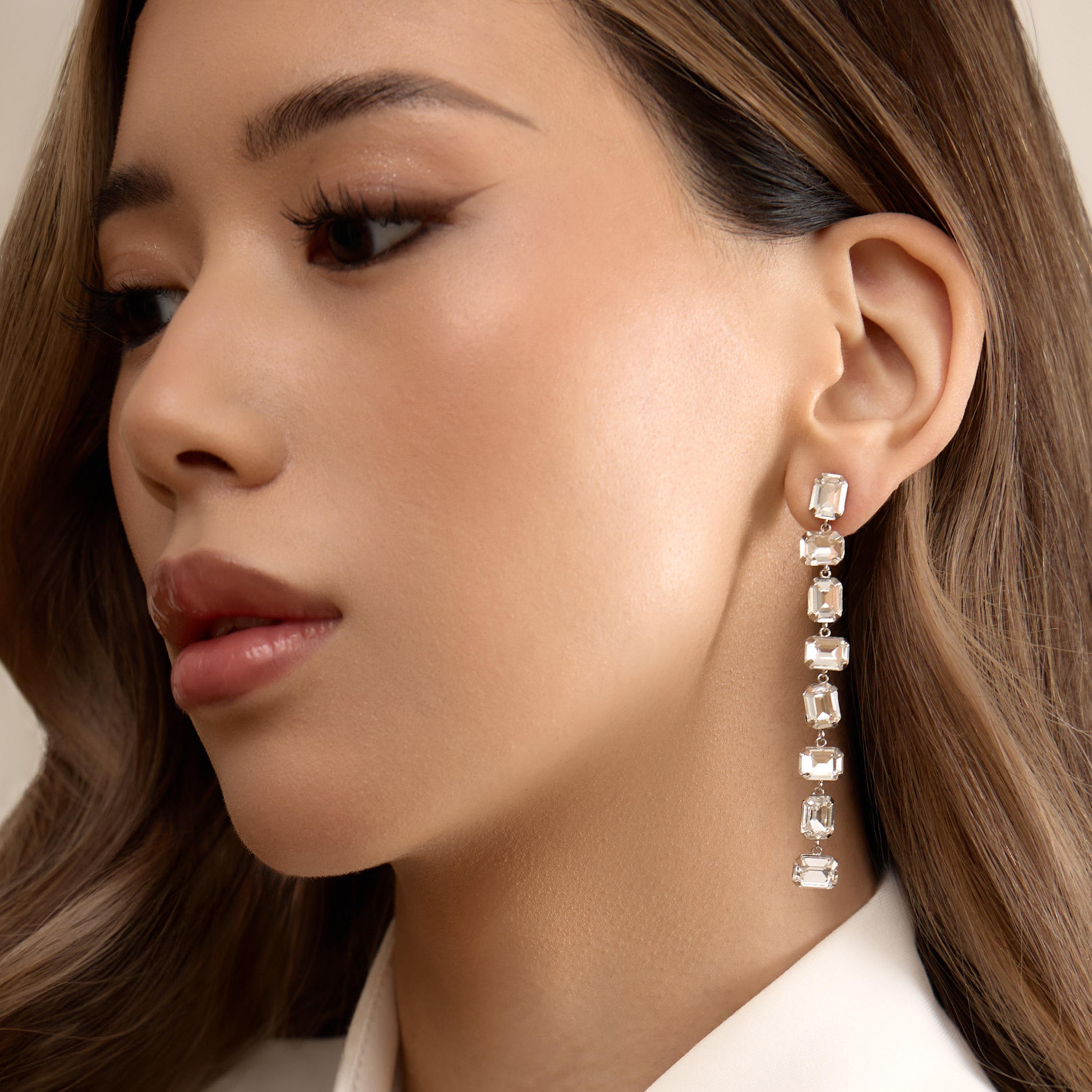 أقراط ليتشي فضية متدلية للنساء من النحاس | ear0620-women-watchesandjewellery-jewellery-earrings-image-4