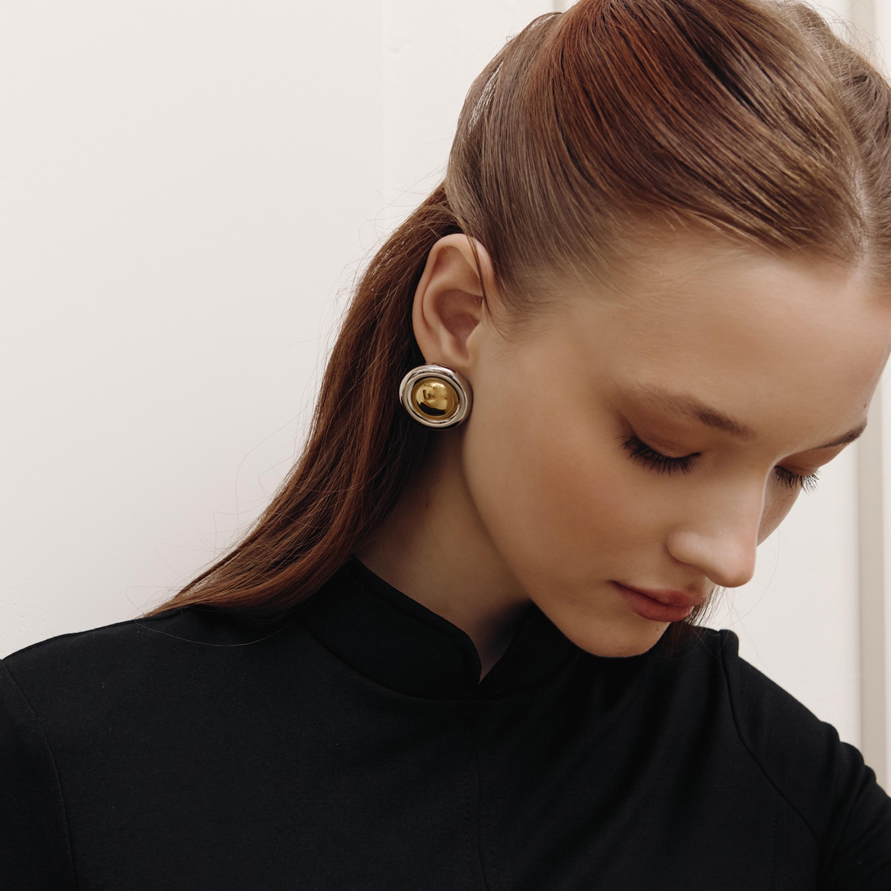 أقراط ليتشي ذهبية صغيرة للنساء من الستانلس ستيل | ear0625-women-watchesandjewellery-jewellery-earrings-image-4