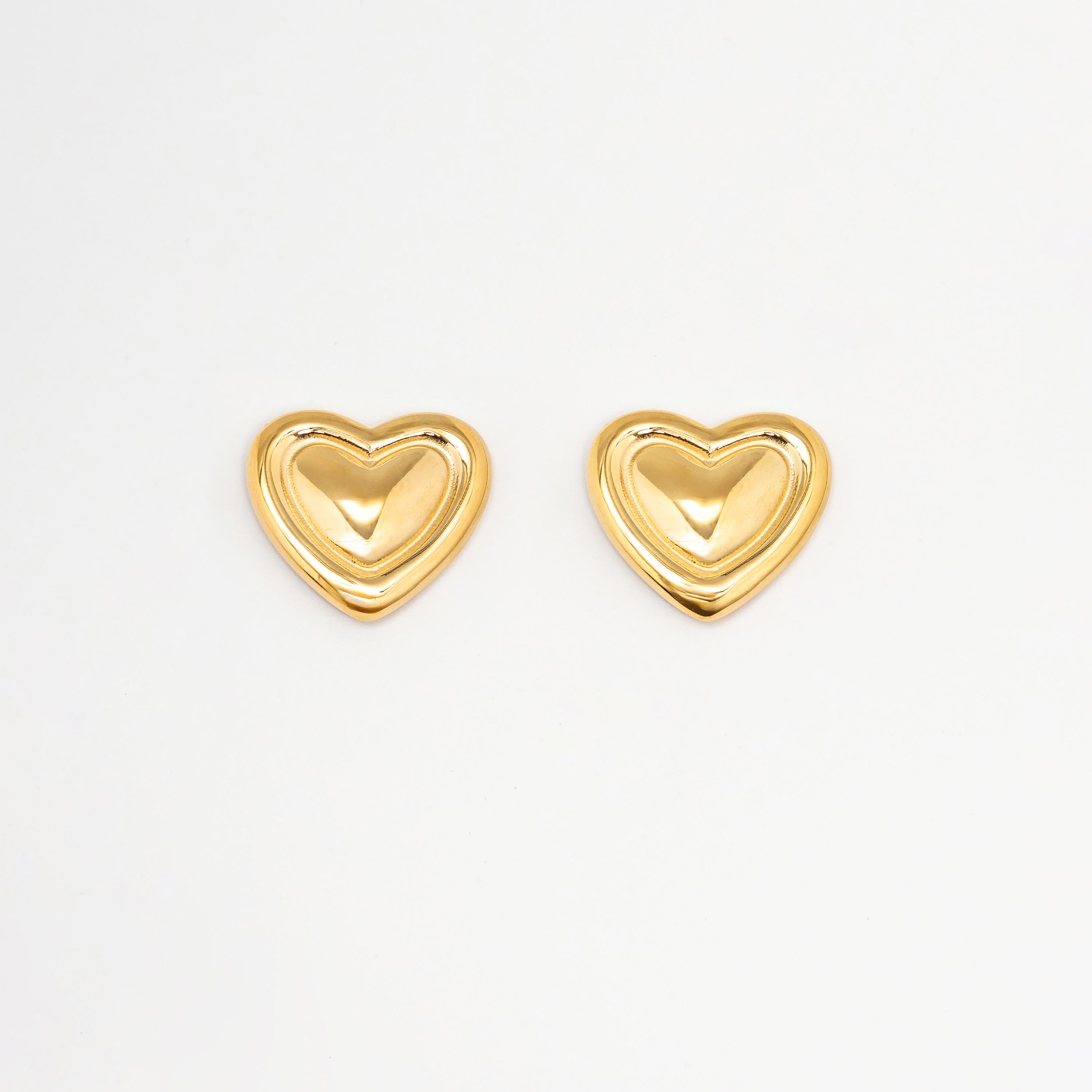 أقراط ليتشي ذهبية صغيرة للنساء من الستانلس ستيل | ear0626-women-watchesandjewellery-jewellery-earrings-image-2
