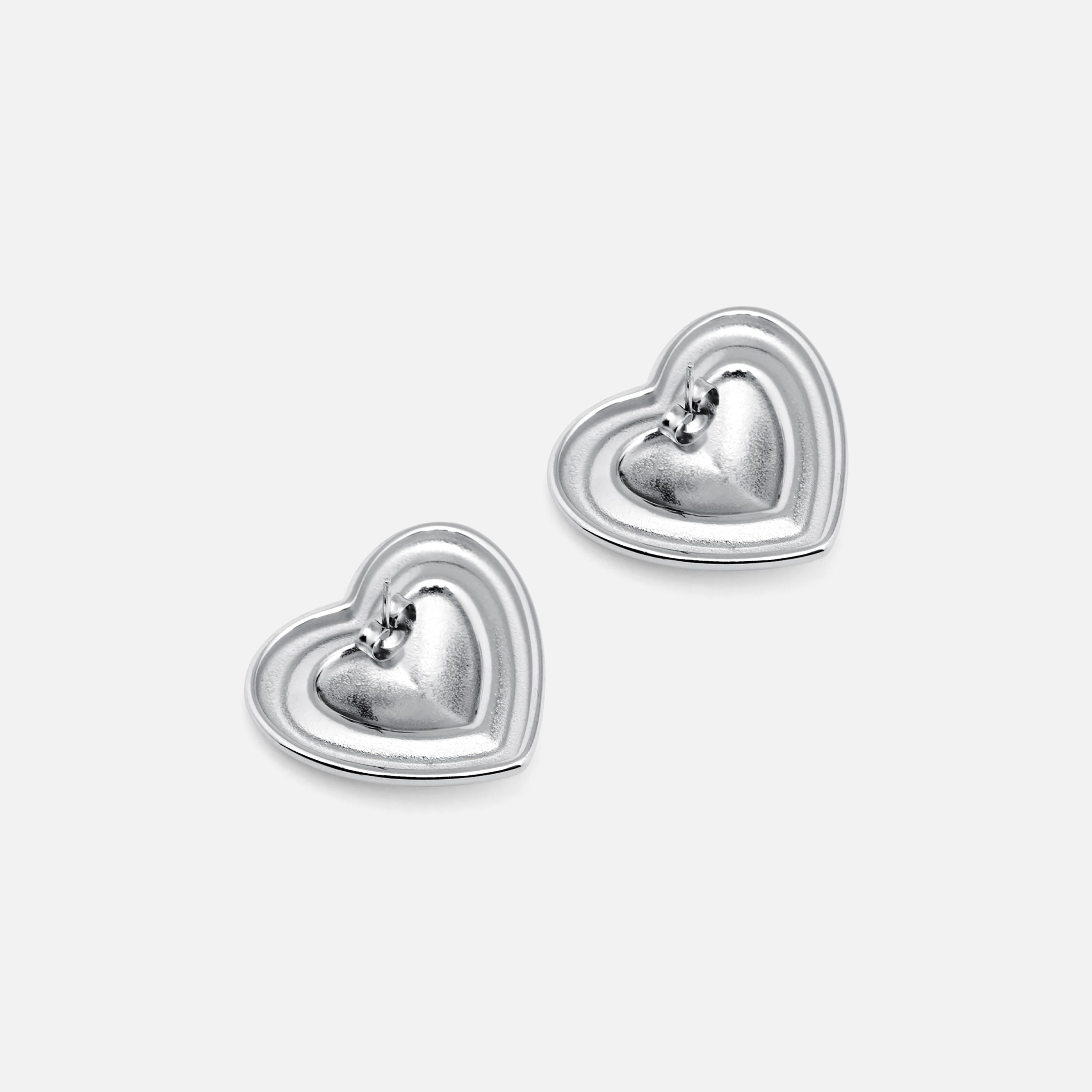 أقراط ليتشي فضية صغيرة للنساء من الستانلس ستيل | ear0627-women-watchesandjewellery-jewellery-earrings-image-3