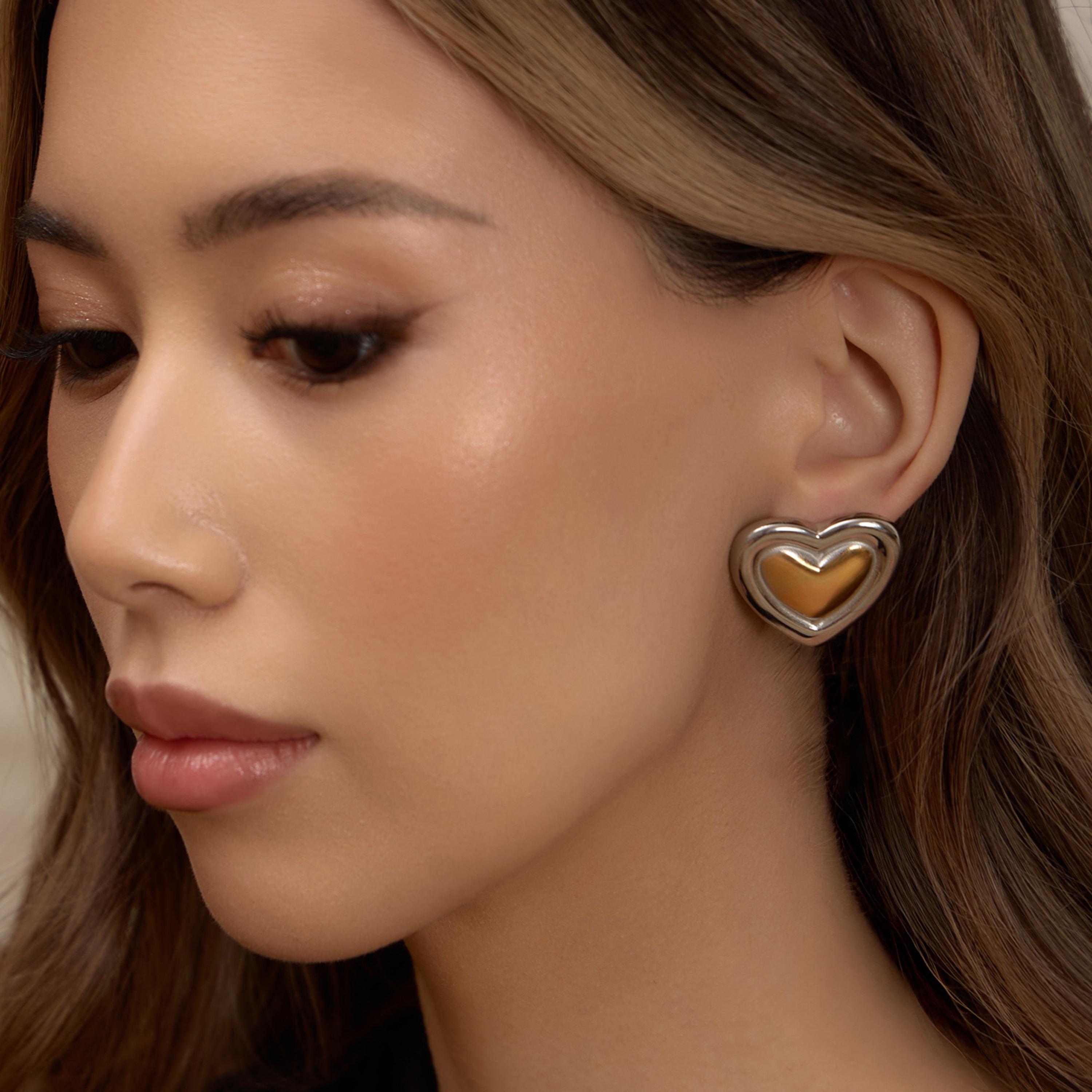 أقراط ليتشي فضية صغيرة للنساء من الستانلس ستيل | ear0627-women-watchesandjewellery-jewellery-earrings-image-4