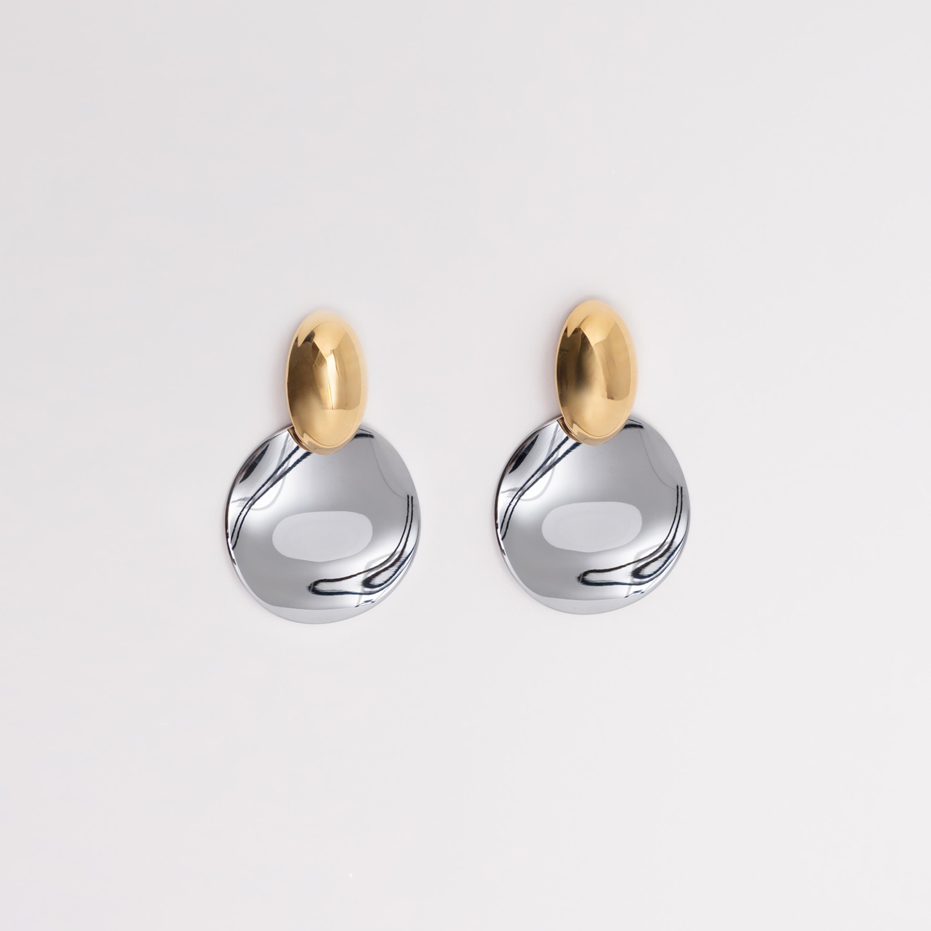 أقراط ليتشي فضية متدلية للنساء من الستانلس ستيل | ear0628-women-watchesandjewellery-jewellery-earrings-image-2