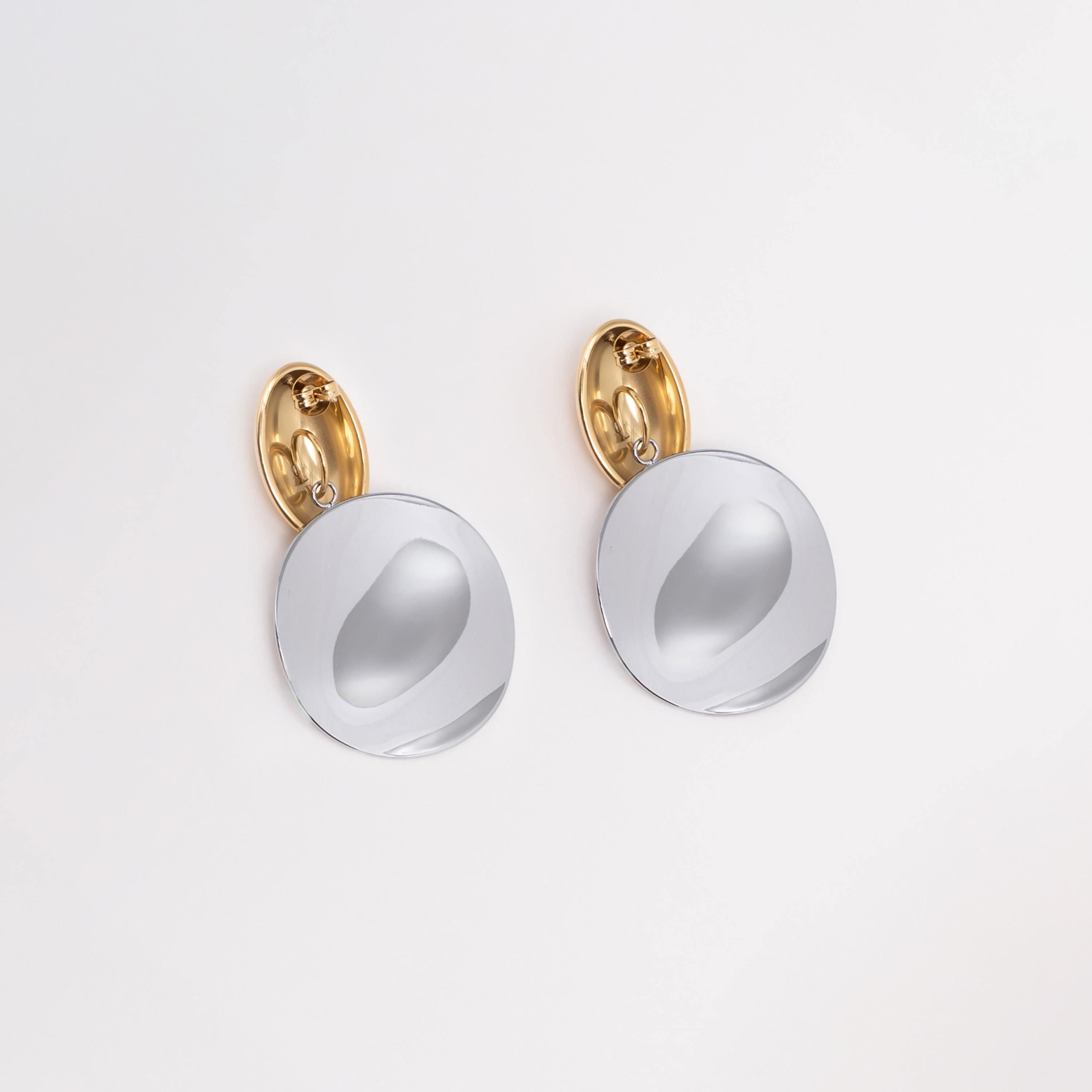 أقراط ليتشي فضية متدلية للنساء من الستانلس ستيل | ear0628-women-watchesandjewellery-jewellery-earrings-image-3